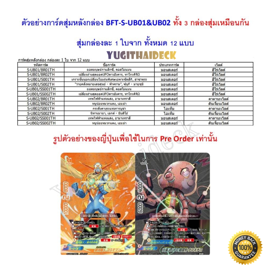 พร้อมส่ง ชิน บัดดี้ไฟท์ BFT-S-UB01, BFT-S-UB02 ดันเจี้ยน คาตานะ ฮีโร่