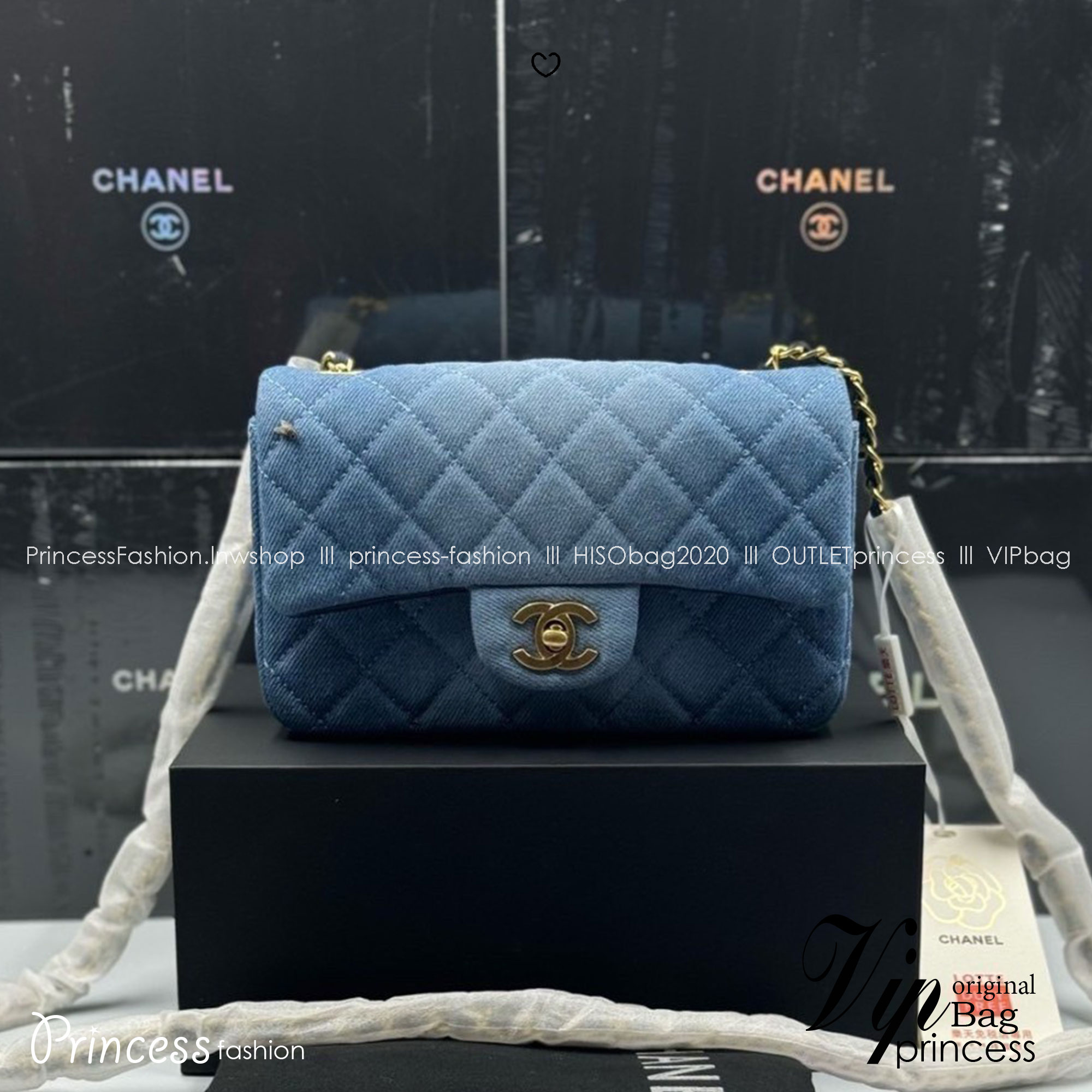 CHANEL Flap Bag Denim กระเป๋าสะพายสุดหรูไซส์มินิ งานเดนิมสวยดูแพง รูปทรงคลาสสิคหรูหราตลอดกาล ตัวแม่แบบฉ่ำ สวยทำถึง! ต้อนรับซัมเมอร์ให้โดดเด่นกว่าใคร