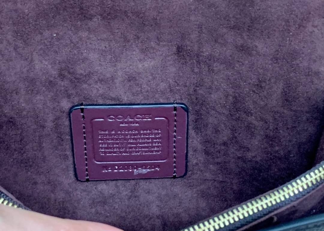 ของแท้ 💯% COACH SMALL GEORGIE TOP HANDLE IN BLOCKED SIGNATURE CANVAS ((6504//0468)) กระเป๋าหิ้ว//สะพายข้างได้ วัสดุหนังแท้