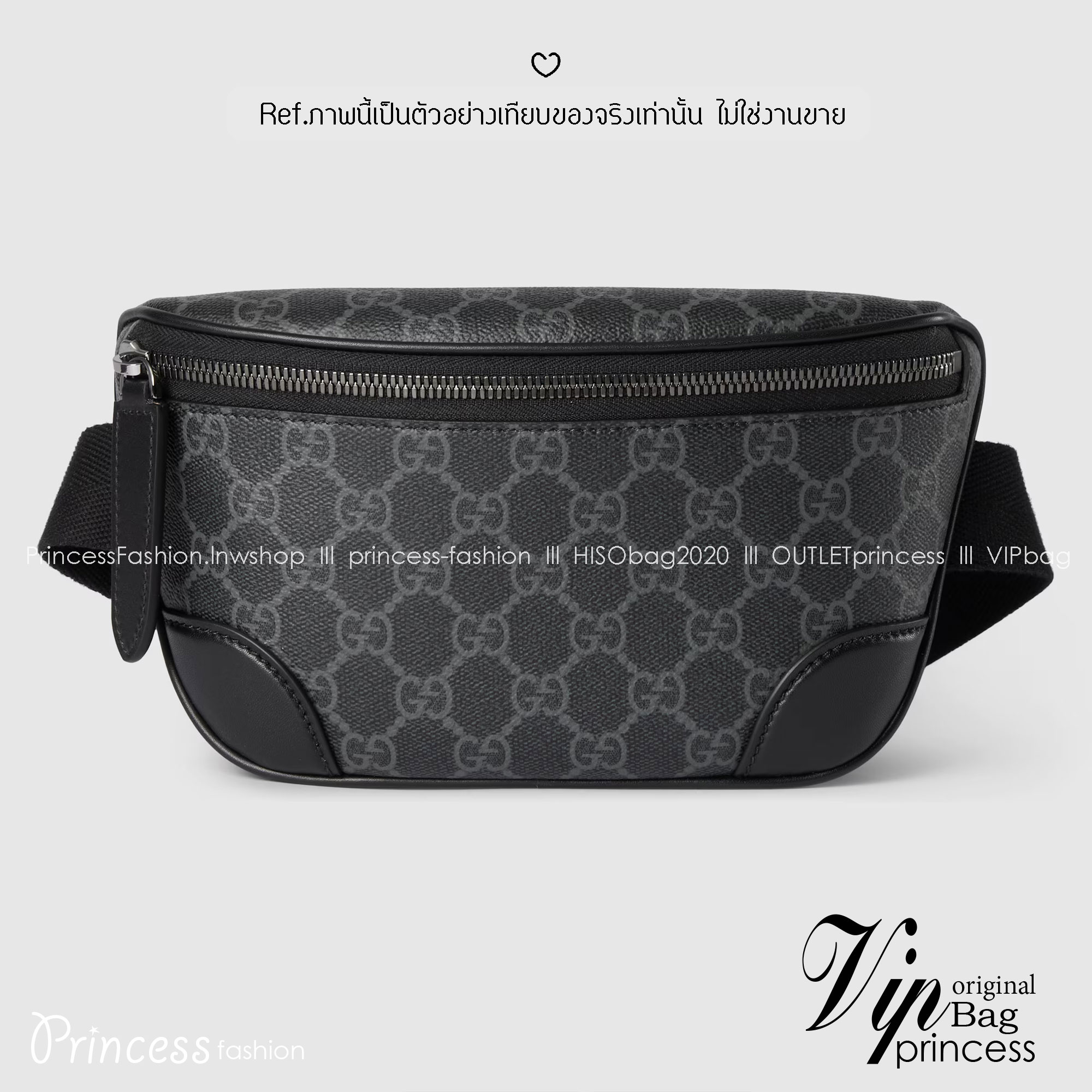 ORI หนังแท้ | GUCCI GG Emblem small belt bag กระเป๋าคาดอก/คาดเอวปรับโฉมใหม่ สวยสง่างาม สปอร์ตและเท่กว่าเดิม แต่ยังคงความคลาสสิค