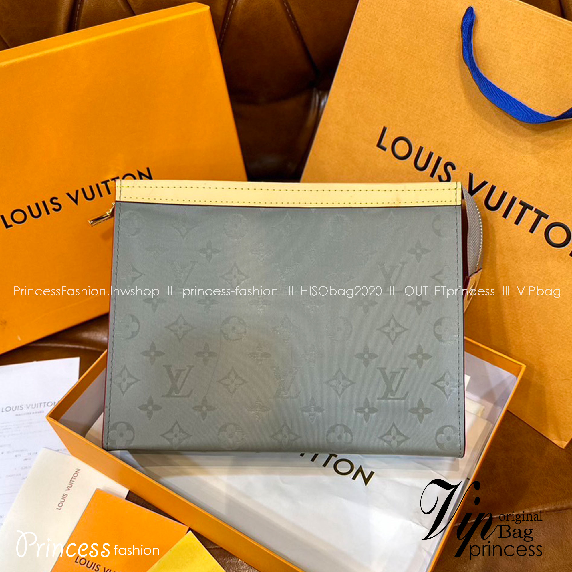 พร้อมส่ง LV Pochette Voyage MM / LV Clutch กระเป๋าถือทรงคลัช ทรงพอช เกรดออริ สลับแท้ 1:1 ใช้ต่างประเทศได้ ใช้ได้ทั้งชายหญิง