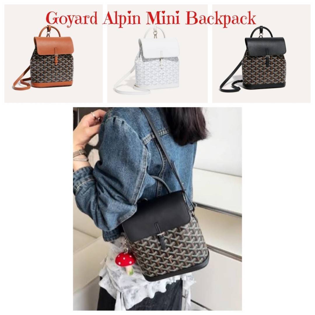 ORI หนังแท้ | Goyard Alpin Mini Backpack กระเป๋าเป้สะพายหลัง ปรับถือหรือสะพายข้างได้อย่างลงตัว ที่สามารถทำให้เป็นหลายรูปแบบ