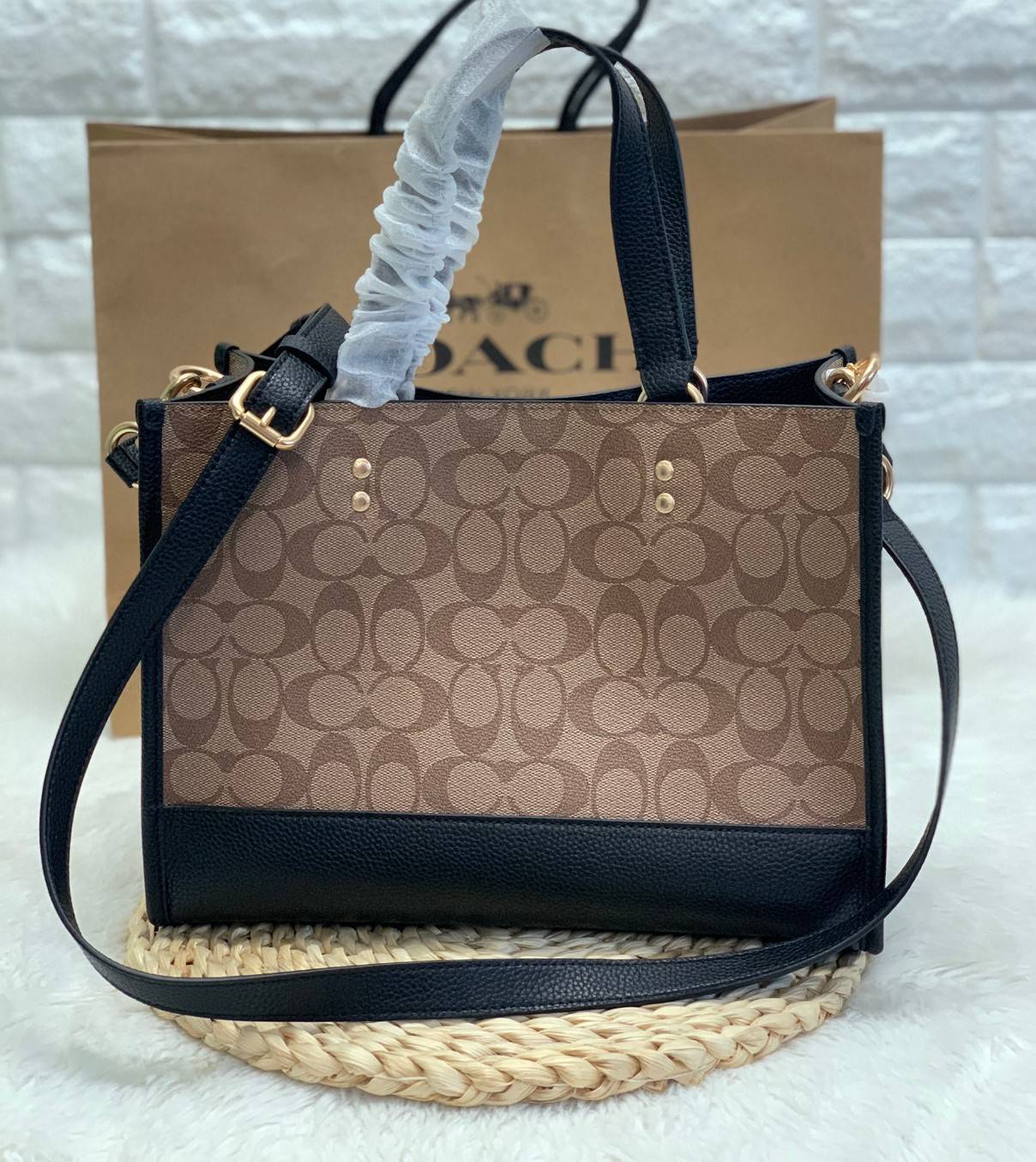 ของแท้ 100% COACH DEMPSEY CARRYALL IN SIGNATURE CANVAS ((1955))