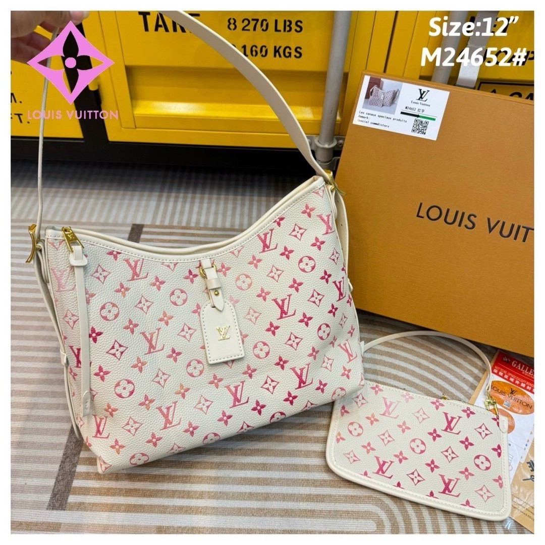 LV CarryAll PM Monogram Print Pink Gradient “watercolor” กระเป๋าสะพายทรงโท้ทรุ่นลิมิเต็ด โทนสีชมพูหวานต้อนรับเดือนแห่งความรัก พิมพ์ลายโมโนแกรมแบบไล่สีสไตส์สีน้ำ