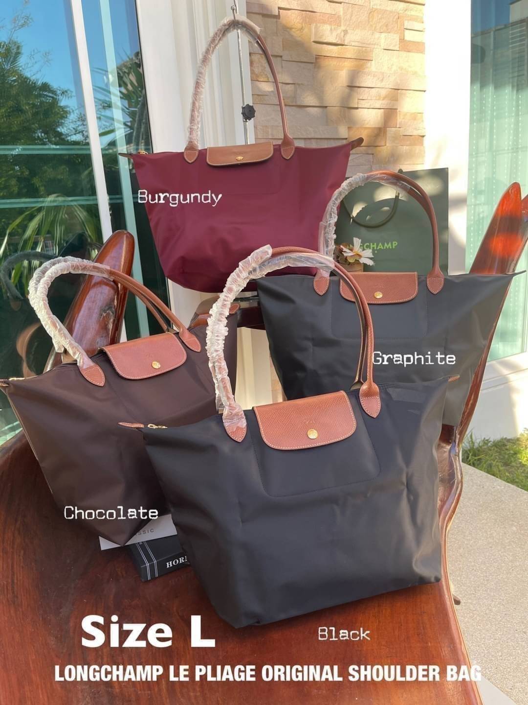 LONGCHAMP LE PLIAGE ORIGINAL SHOULDER BAG L (หูยาว ฝาน้ำตาล) กระเป๋าสะพายไหล่ รุ่น Original มีเอกลักษณ์อันโดดเด่นของรุ่นไอคอนนิค