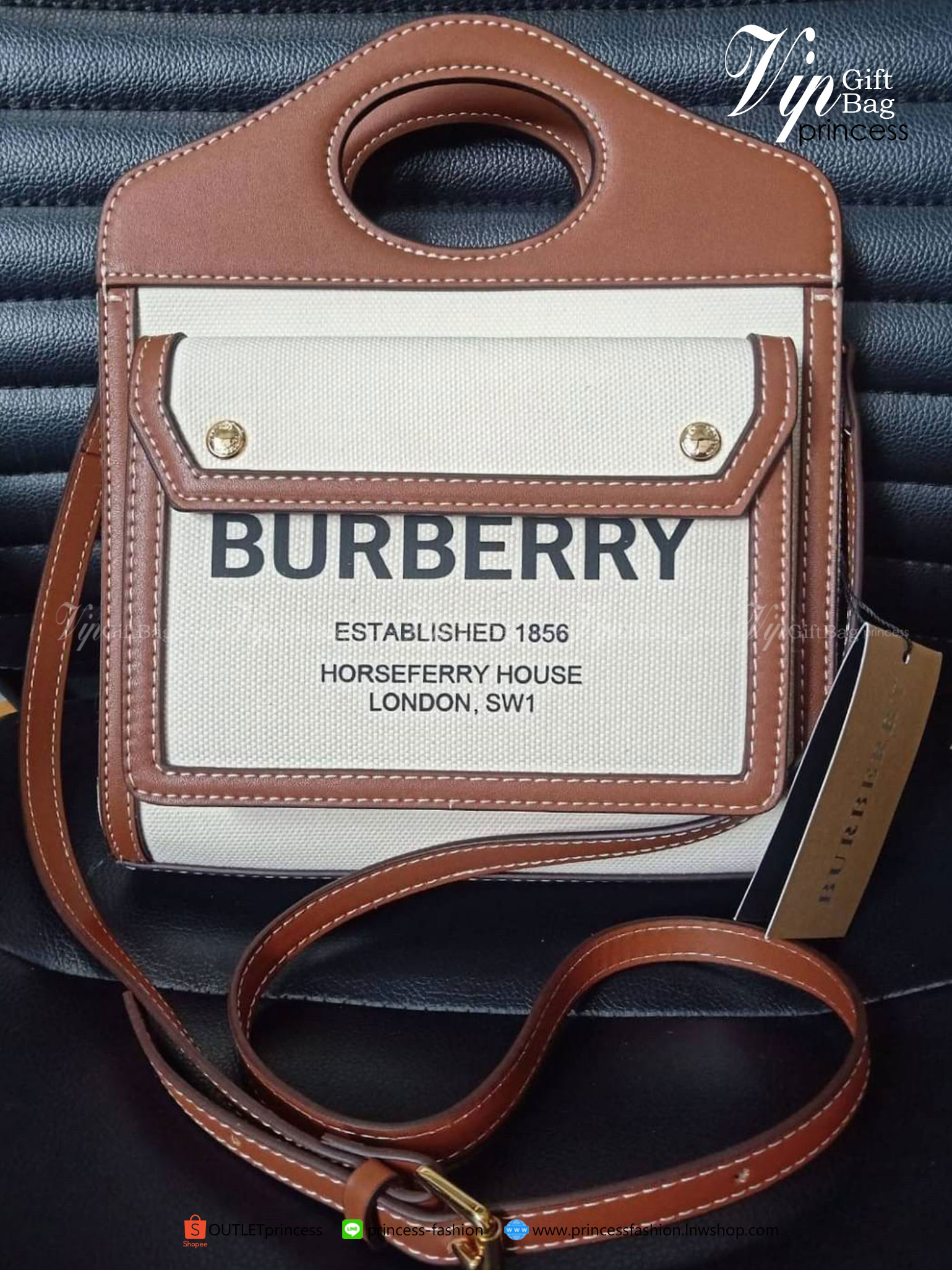 พรีเมี่ยมกิ๊ฟแท้ 100% BURBERRY FRAGRANCES CROSSBODY BAG VIP GIFT WITH PURCHASE (GWP)