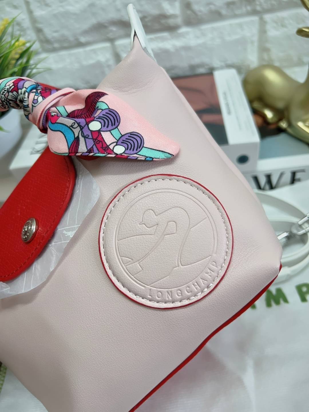 LONGCHAMP TOTE 2WAY BAG LE PLIAGE EXTRA L1500 พร้อมส่งที่ไทย กระเป๋าไซส์มินิ สีหวานละมุน ฟรีผ้าพันหู **สินค้าเกรดออริจินอล 1:1 สลับแท้ ใช้งานต่างประเทศได้