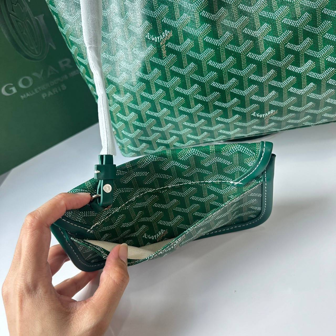 พร้อมส่ง 5 สี PM GOYARD ANJOU PM REVERSIBLE TOTE BAG / Goyard tote bag กระเป๋าทรงโท้ทใบใหญ่ เกรดไฮเอน 1:1 ใช้งานต่างประเทศได้ ภาพถ่ายจากงานขายจริง