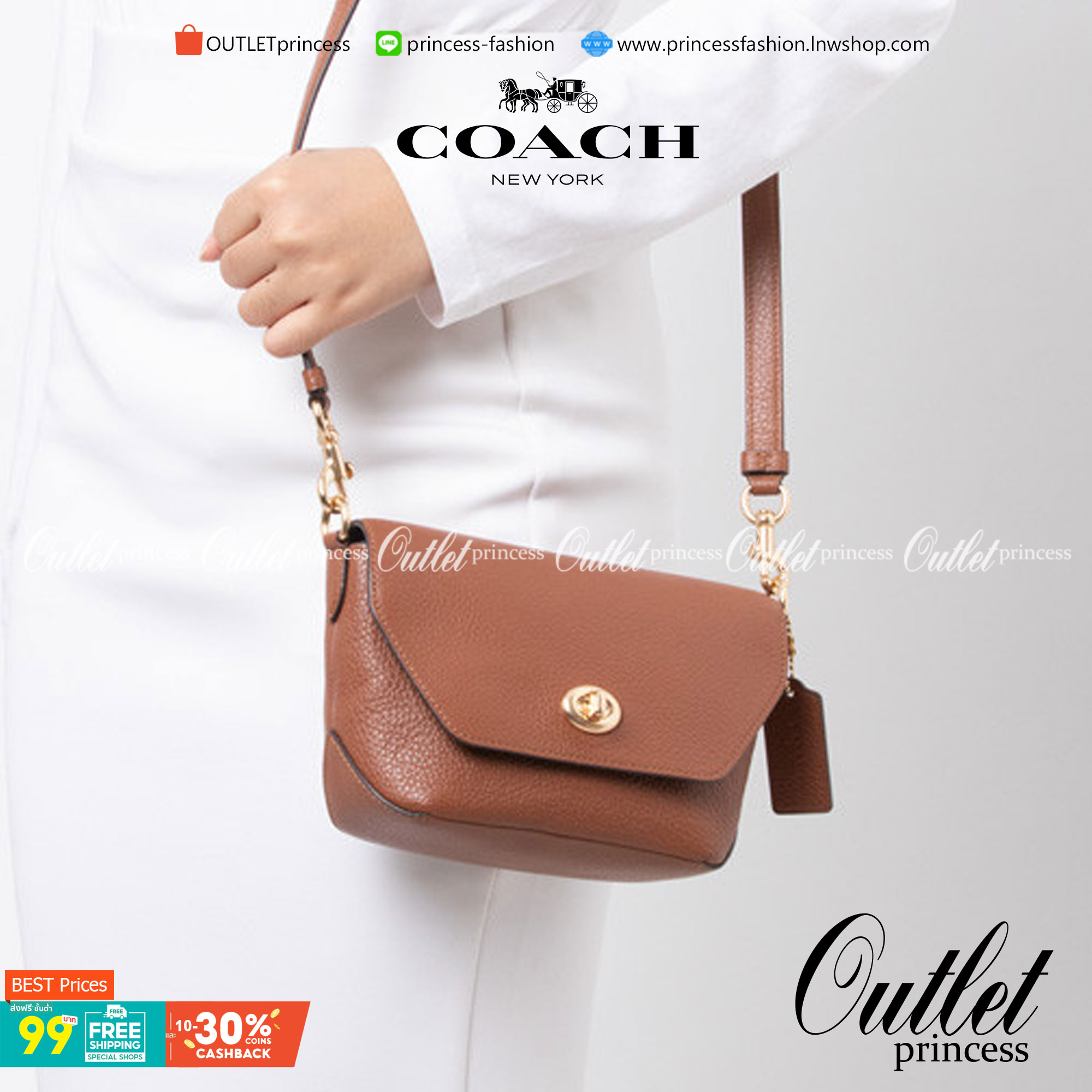 คอลเลคชั่นใหม่ ทั้งสวยทั้งคุณภาพค่ะ😘 COACH KARLEE CROSSBODY BAG 💐พร้อมส่ง ได้ไปไม่ผิดหวังแน่นอนค่ะ! สวยๆแบบคนดังระดับโลกกันค่าา กระเป๋าสะพายแบบครอสบอดี้ร์ หนังแท้นิ่มสวยงามมากๆค่ะ รูปทรงน่ารักกระทัดรัด เปิดปิดกระเป๋าแบบหมุนล็อค ภายในสามารถ