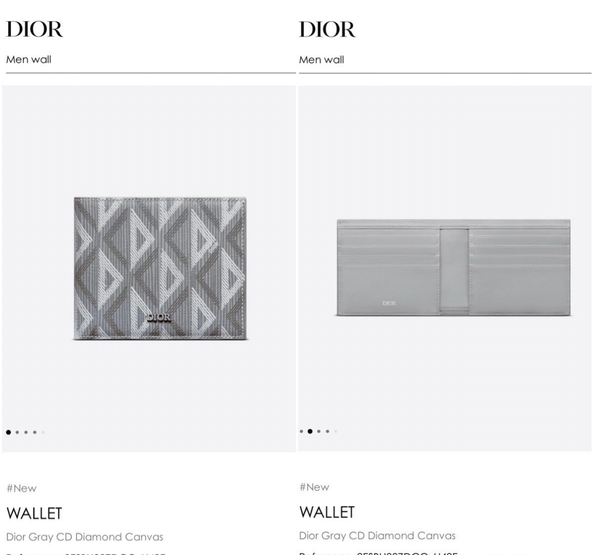 DIOR Wallet CD Diamond Canvas กระเป๋าสตางค์ใบสั้น พร้อมส่งที่ไทย ภาพสินค้าถ่ายจากงานขายจริง ใช้งานต่างประเทศได้