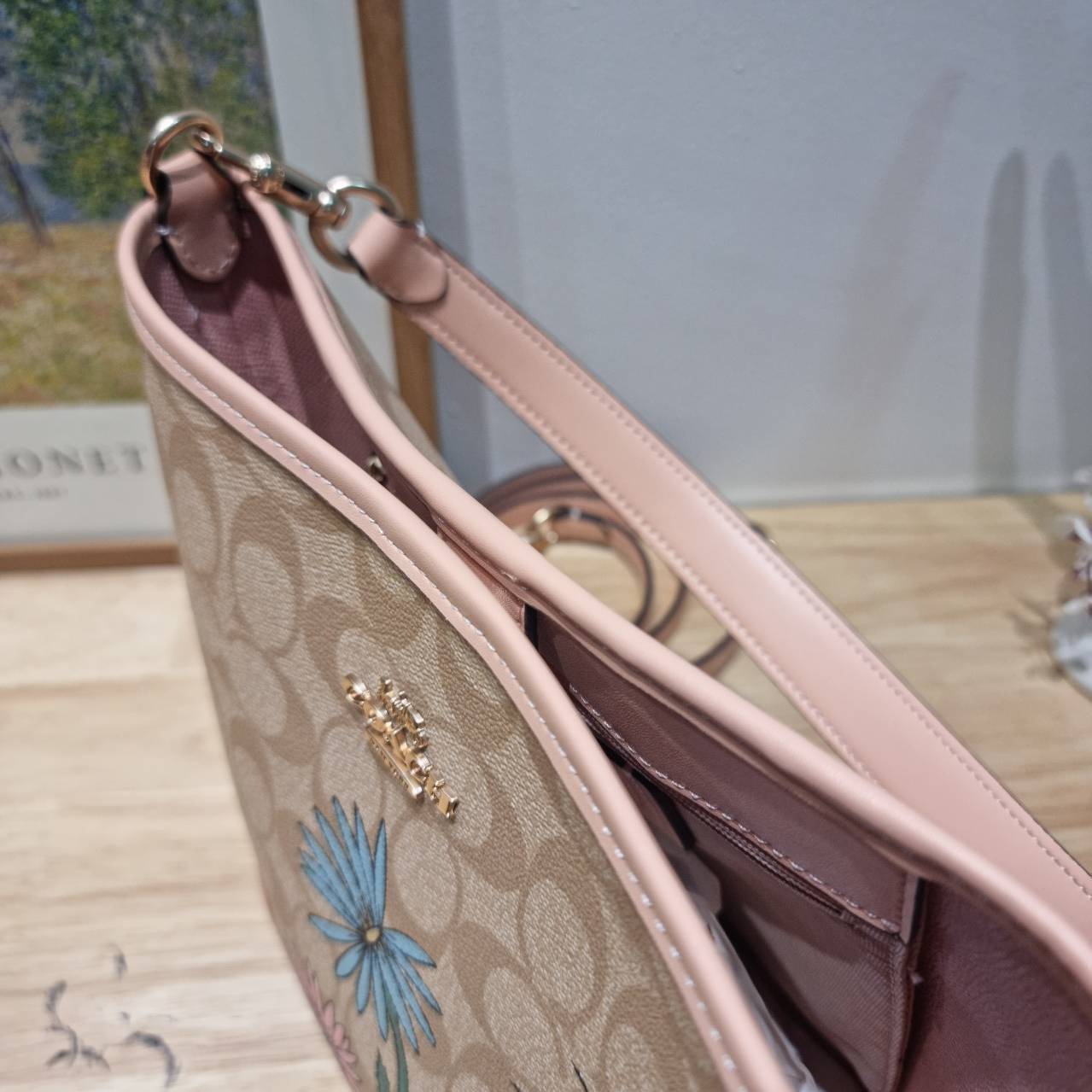 CU394 COACH x OBSERVED BY US CITY BUCKET BAG IN SIGNATURE CANVAS กระเป๋าทรงบัคเก็ต ดีไซน์ลวดลายดอกไม้น่ารักน่าใช้ เกรดท็อปออริ 1:1 สลับแท้