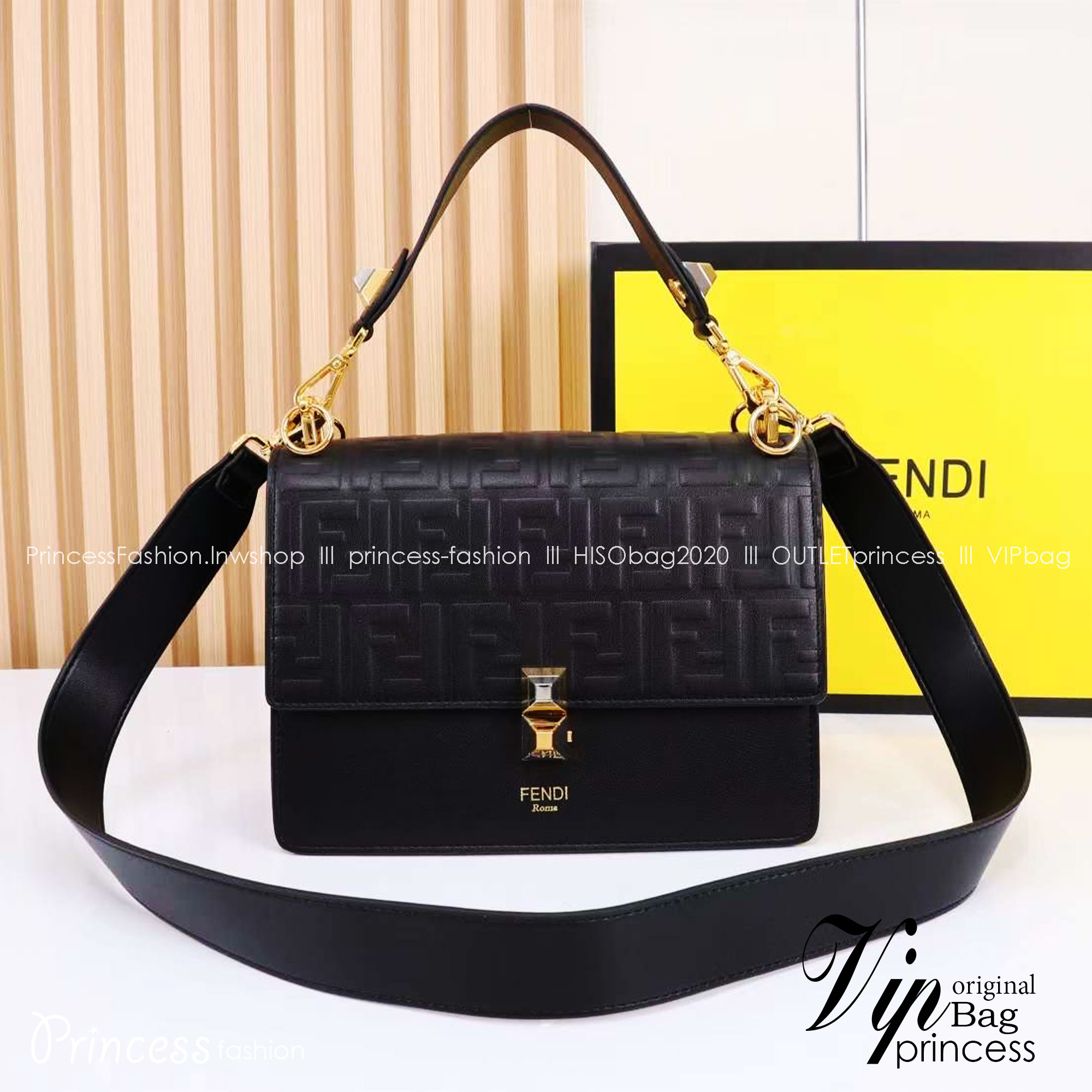 พร้อมส่ง 3 สี FENDI Kan I leather bag กระเป๋าสะพาย 🧡 เกรดออริจินอล 1:1 สลับแท้ ใช้งานต่างประเทศได้ ภาพถ่ายจากงานขายจริง