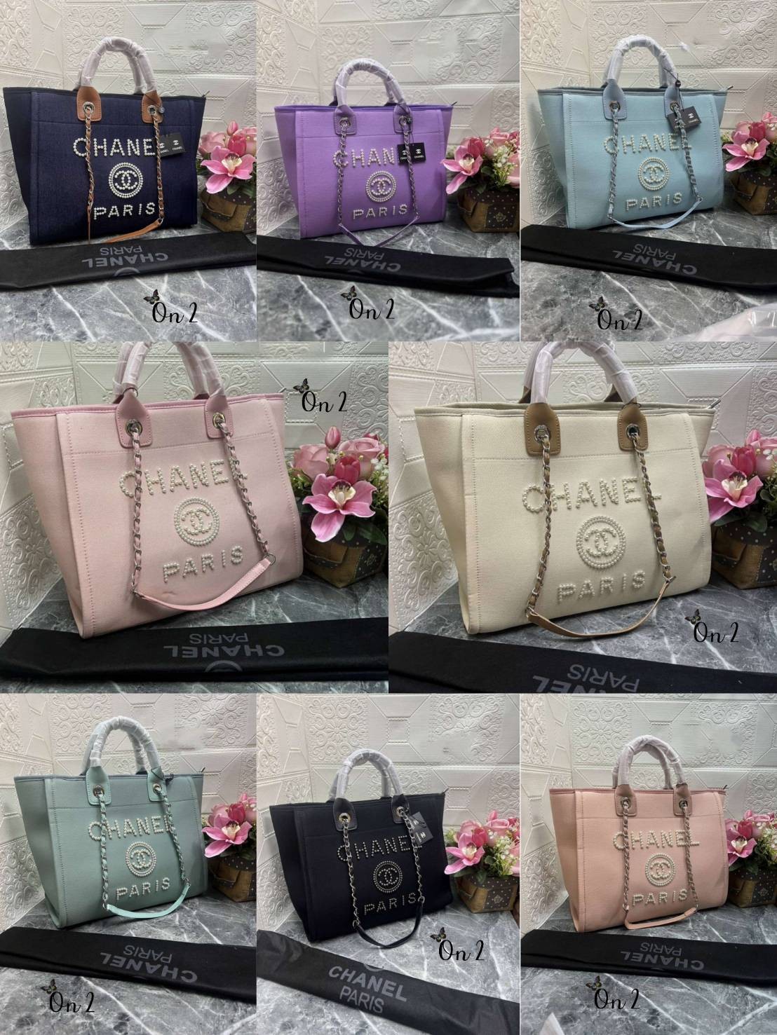 CHANEL Maxi Shopping with Pearl logo / CHANEL DEAUVILLE TOTE / Chanel tote bag หน้าโลโก้ติดหมุดแน่นๆ กระเป๋าทรงโท้ทใบใหญ่ผ้าแคนวาส งานปักหมุดสวยหรูใบใหญ่สไตล์เซเลปค่ะ