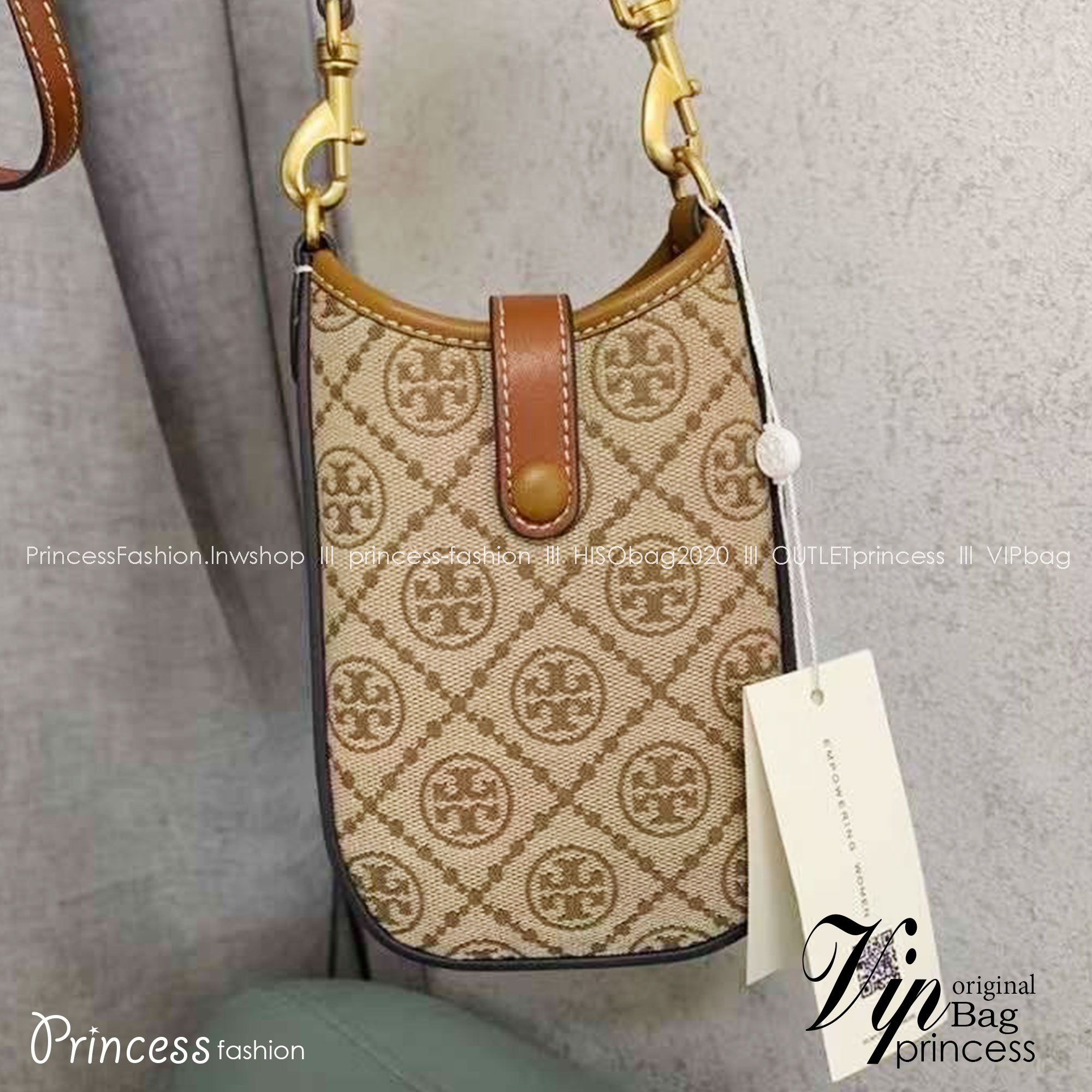 Tory Burch T Monogram Phone Crossbody / Tory Phone Bag พร้อมส่ง กระเป๋าใส่โทรศัพท์ สวยคม ด้านหลังมีช่องใส่บัตร
