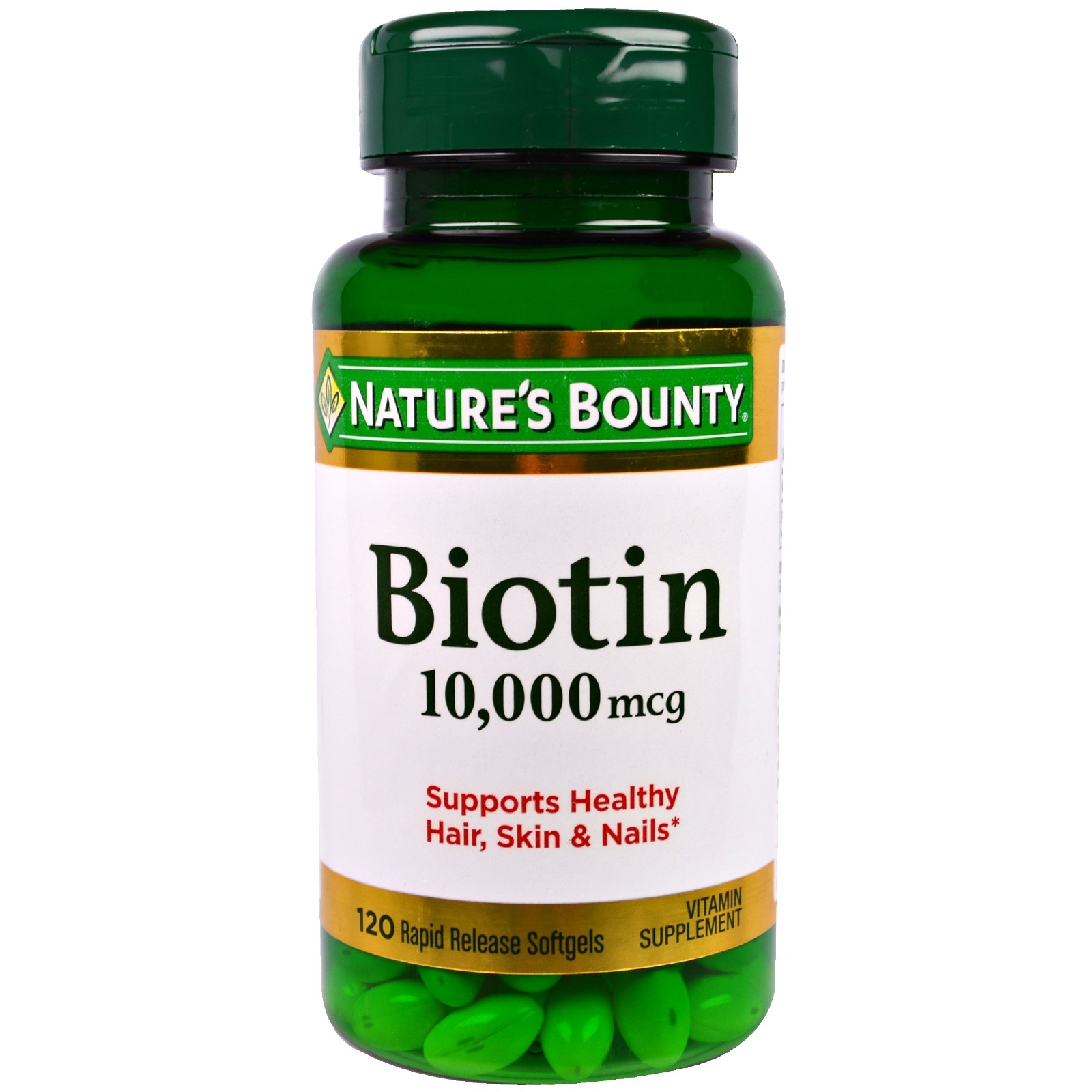 (Pre-order) Natures Bounty Ultra Strength Biotin 10,000 mcg 120 Rapid Release Softgels