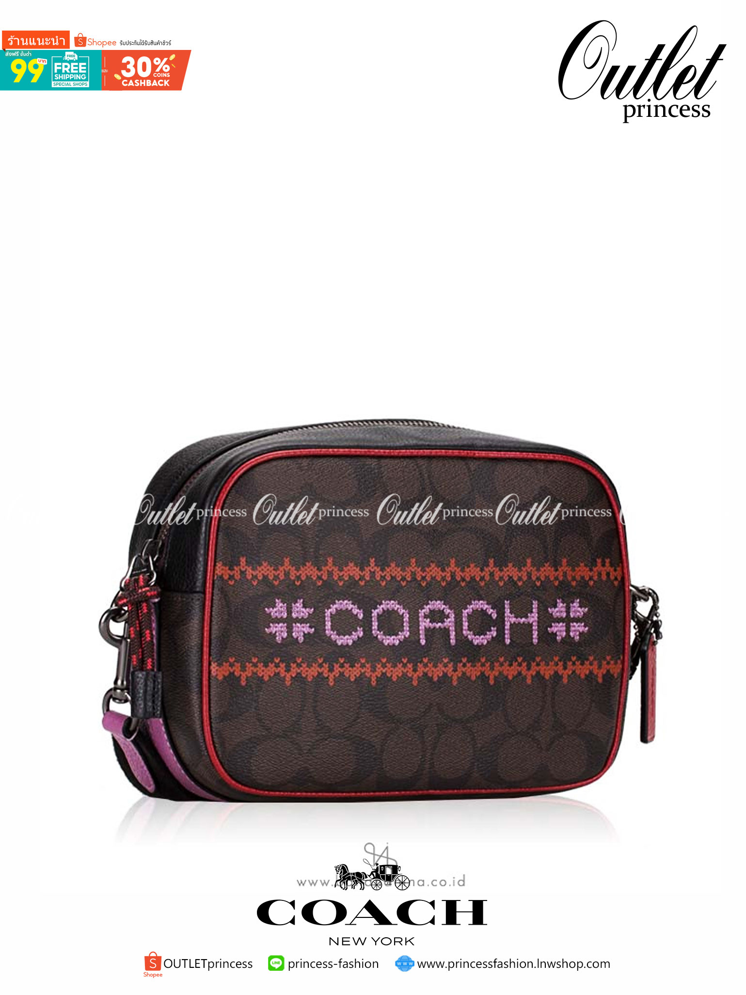 COACH DEMPSEY CAMERA BAG IN SIGNATURE ((C1541)) กระเป๋าทรงกล้องขนาดกระทัดรัด หนังแท้สวยงาม น่าใช้ค่ะ ด้านหน้าเป็นงานปักโลโก้+ลายกัวใจต่อๆกัน ได้สวยงาม เปิดปิดกระเป๋าแบบซิป ภายในสามารถใส่กระเป๋าเงินใบกลางได้;มือถือได้ทุกรุ่น;ของจุกจิกอื่นๆได้พอประมานเลยนะค