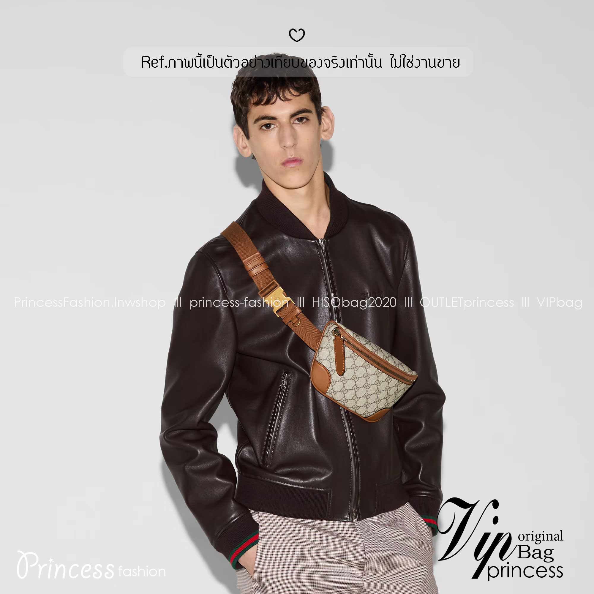 ORI หนังแท้ | GUCCI GG Emblem small belt bag กระเป๋าคาดอก/คาดเอวปรับโฉมใหม่ สวยสง่างาม สปอร์ตและเท่กว่าเดิม แต่ยังคงความคลาสสิค