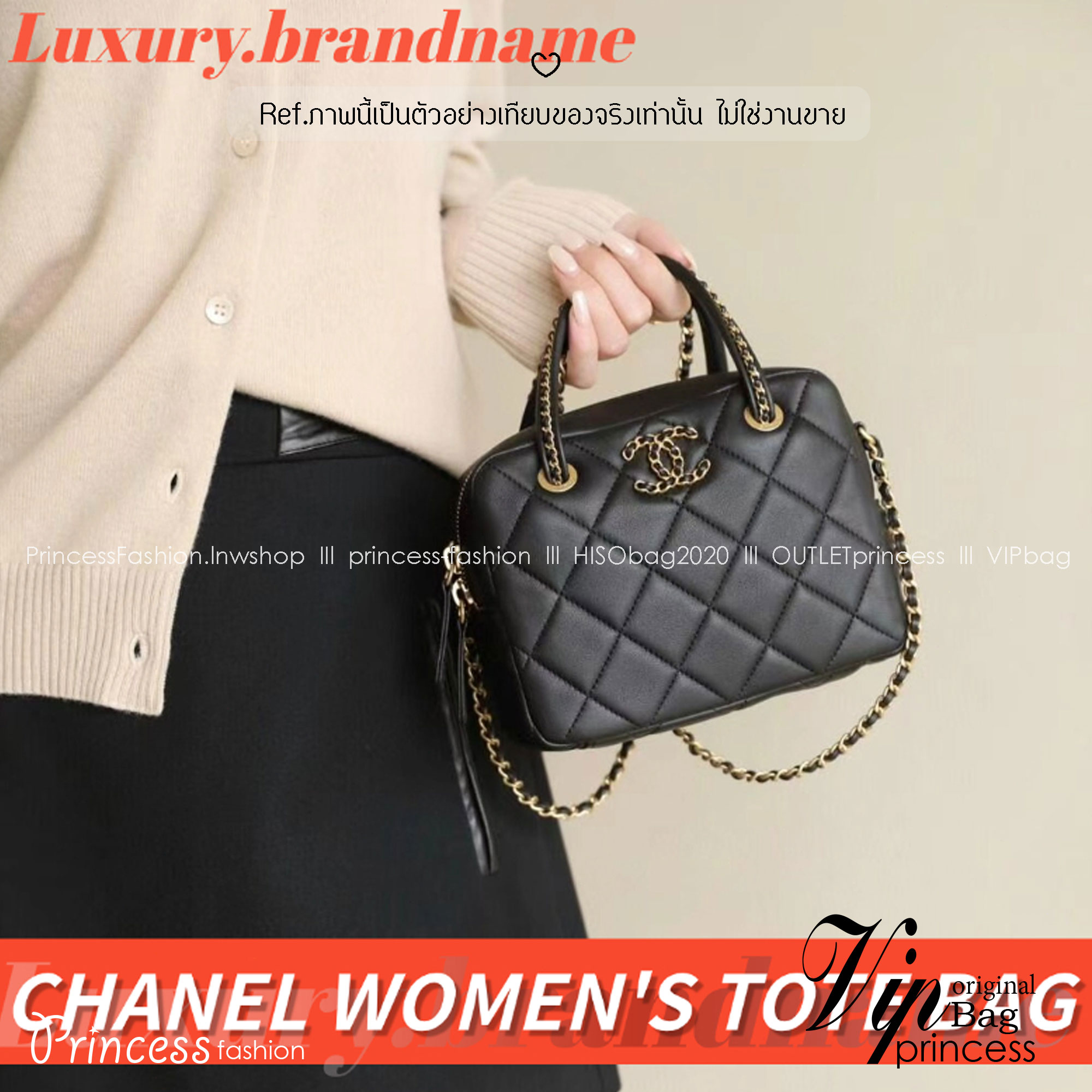 Chanel 25C Mini Bowling Bag กระเป๋าสะพายดีไซน์สุดเรียบหรูทรงโบลิ่ง อะไหล่สีทองสวยหรู ขนาดกำลังสวย รูปทรงคลาสสิคใช้งานได้สะดวก ภายในเป็นช่องโล่ง ใส่ของจุกจิก หรือสิ่งจำเป็นได้