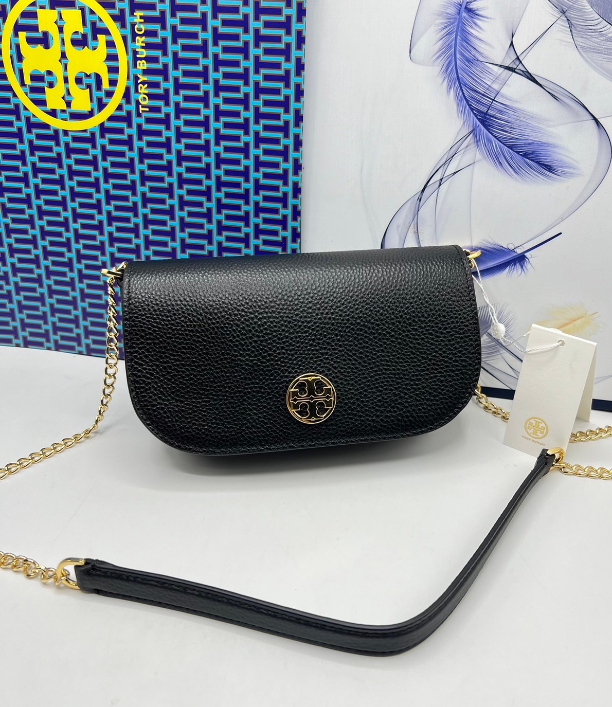 TORY BURCH Chelsea Pebbled Crossbody Bag กระเป๋าสะพายเรียบหรู เกรดออริ สลับแท้ 1:1 ใช้งานต่างประเทศได้