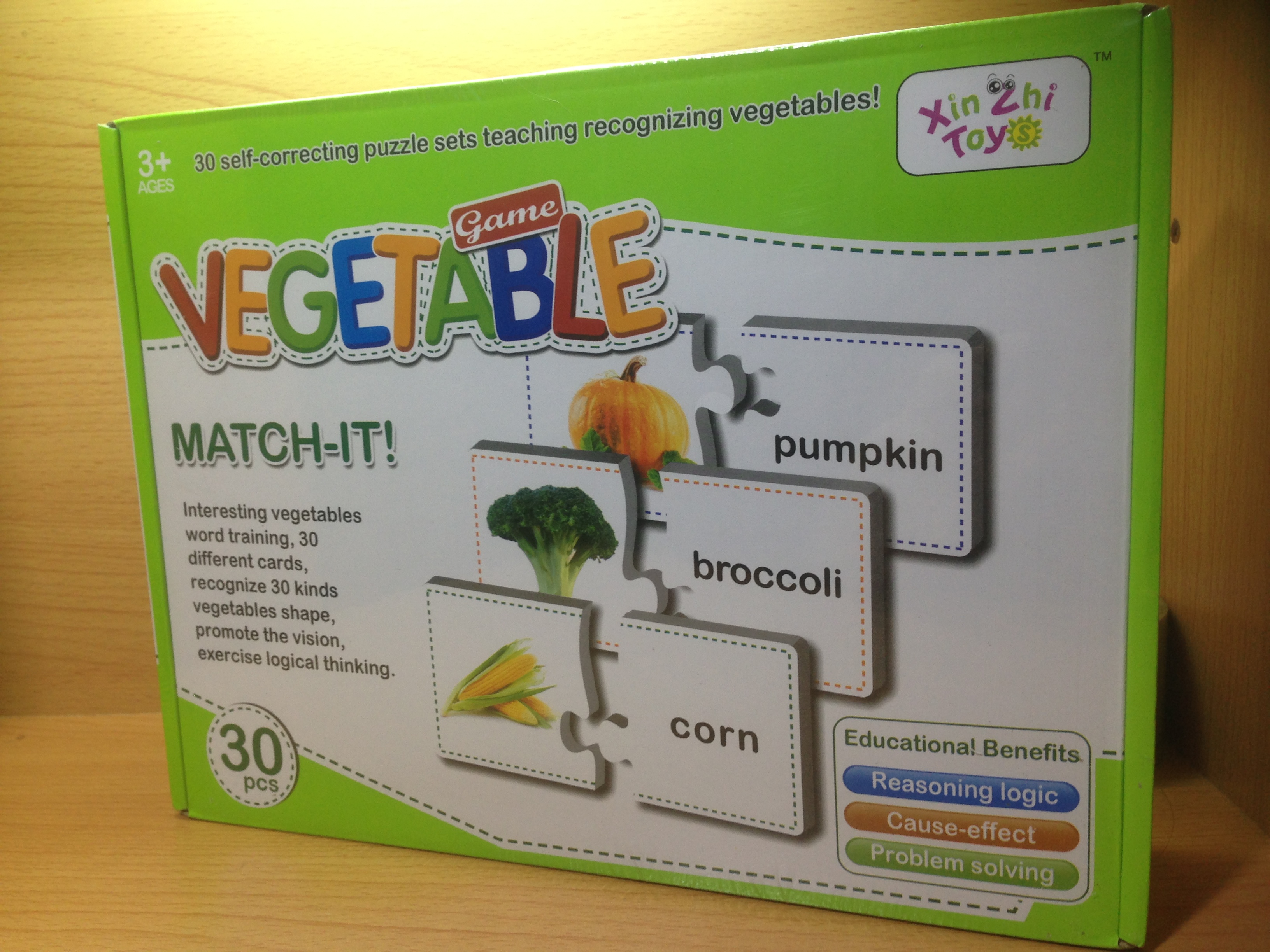 เกมจิ๊กซอจับคู่คำศัพท์ หมวดผัก Vegetable