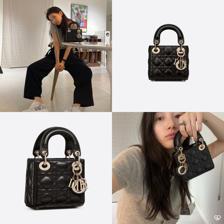 VIP 】หนังแท้ CHRISTIAN DIOR MICRO LADY DIOR BAG Cannage Lambskin