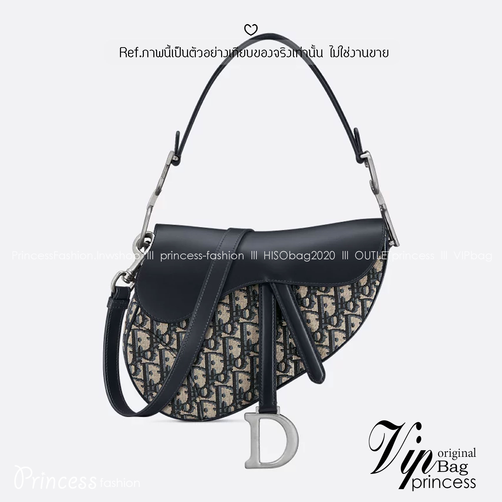 DIOR Saddle bag with shoulder strap Dior Oblique jacquard fabric and smooth Leather กระเป๋าสะพายทรงอานม้า กระเป่าที่มีเอกลักษณ์สวยงามเหนือกาลเวลา รุ่นใหม่ฝาพับแบบหนัง ทรงสวยไม่ซ้ำใคร
