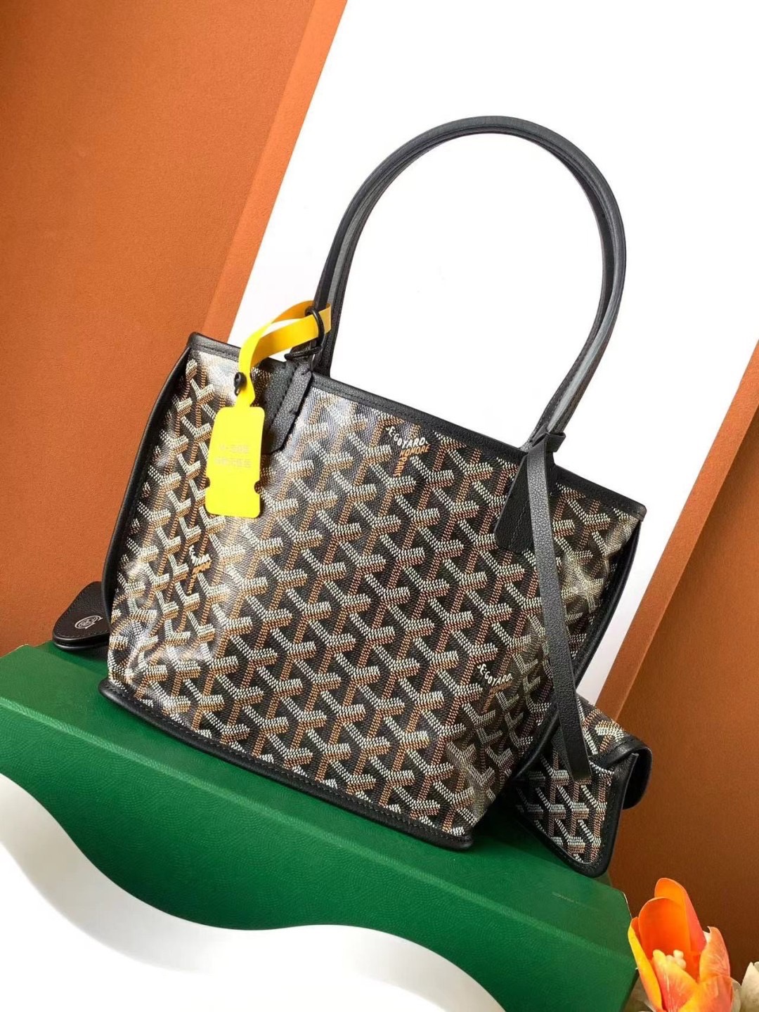 GOYARD Anjou Mini Bag Little Heart Shape กระเป๋าทรงโท้ทมินิ หนังแท้สวยเป๊ะ เกรดท็อปออริ สลับแท้ 1:1 เกรดดีสุด ใช้ต่างประเทศได้ ผ่านทุก ตม.