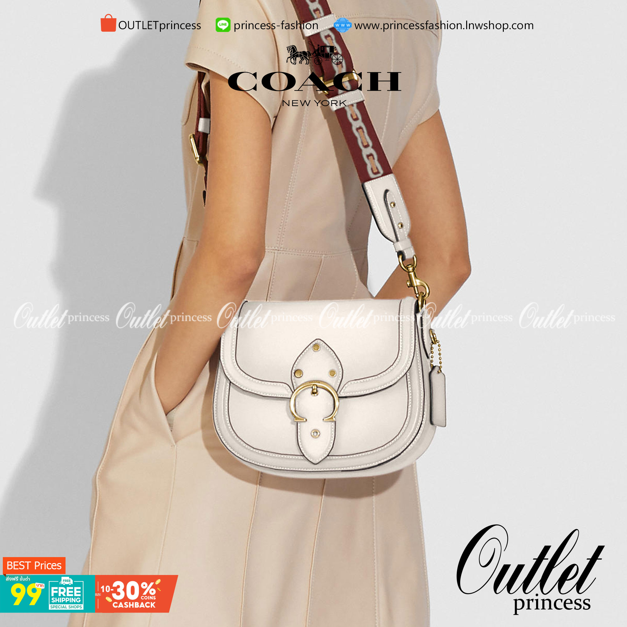 สวย หรู แถมสุดคุ้มกันเลยจร้าา💋 COACH BEAT SADDLE BAG ((C3837//C0749)) พร้อมส่งที่ไทยอีกครั้ง ห้ามพลาดค่าา!! กระเป๋าสะพายครอสบอดี้ร์ วัสดุหนังแท้ชั้นดีที่สุด! หนังสวย บวกกับอะไหล่แบรนด์ที่ดูเด่นคลาสสิคตรงด้านหน้าค่ะ เปิดปิดกระเป๋าแบบกดล็อค ภายในสาม