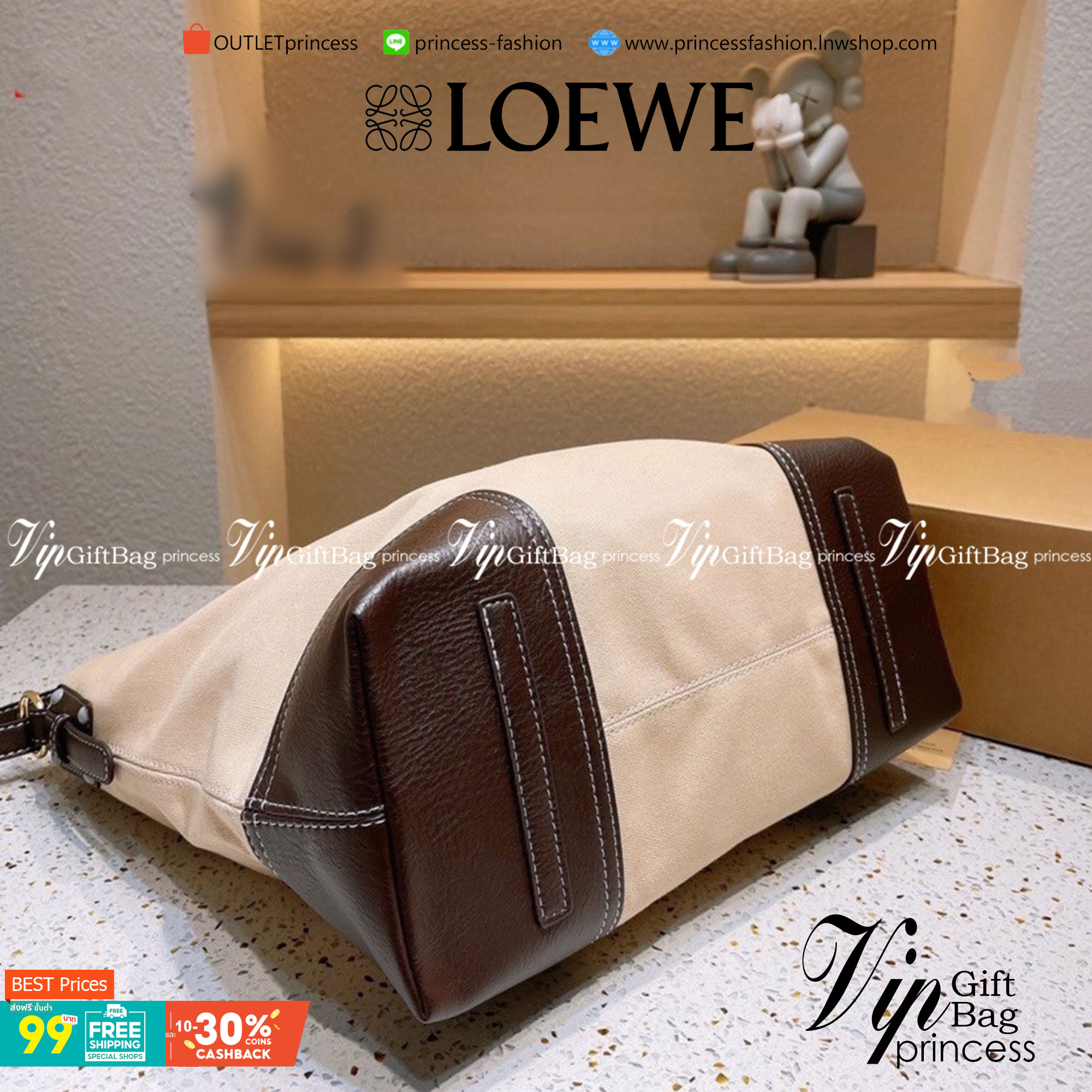 LOEWE VINTAGE DENIM TOTE LOGO EMBROIDERED CANVAS SHOULDER BAG กระเป๋าสะพายทรง tote ผ้าเดนิม ตัดขอบหนังและสายหนัง การตัดเย็บเดินด้ายสวยงามเลอร์ค่ามาก จะของได้เยอะมากกก สาวนักช้อปห้ามพลาดน้า