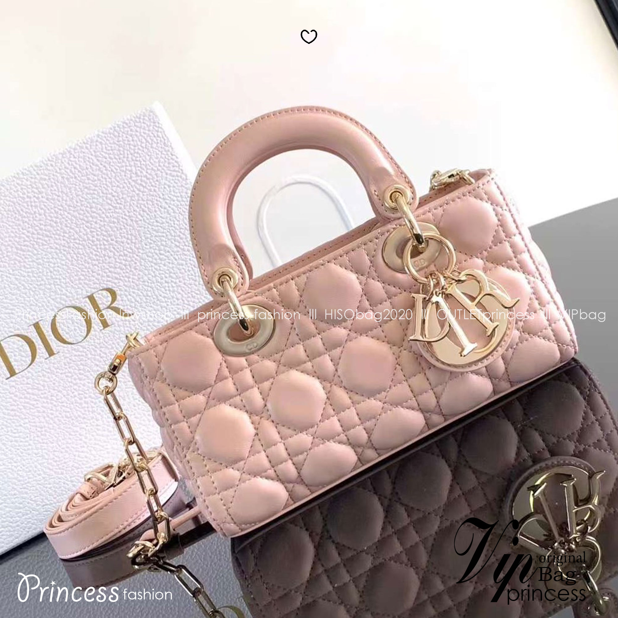 DIOR Medium Lady D-Joy Bag / LADYDIOR กระเป๋าสะพายสง่างามเหนือกาลเวลา เกรดท็อปออริ สลับแท้ 1:1