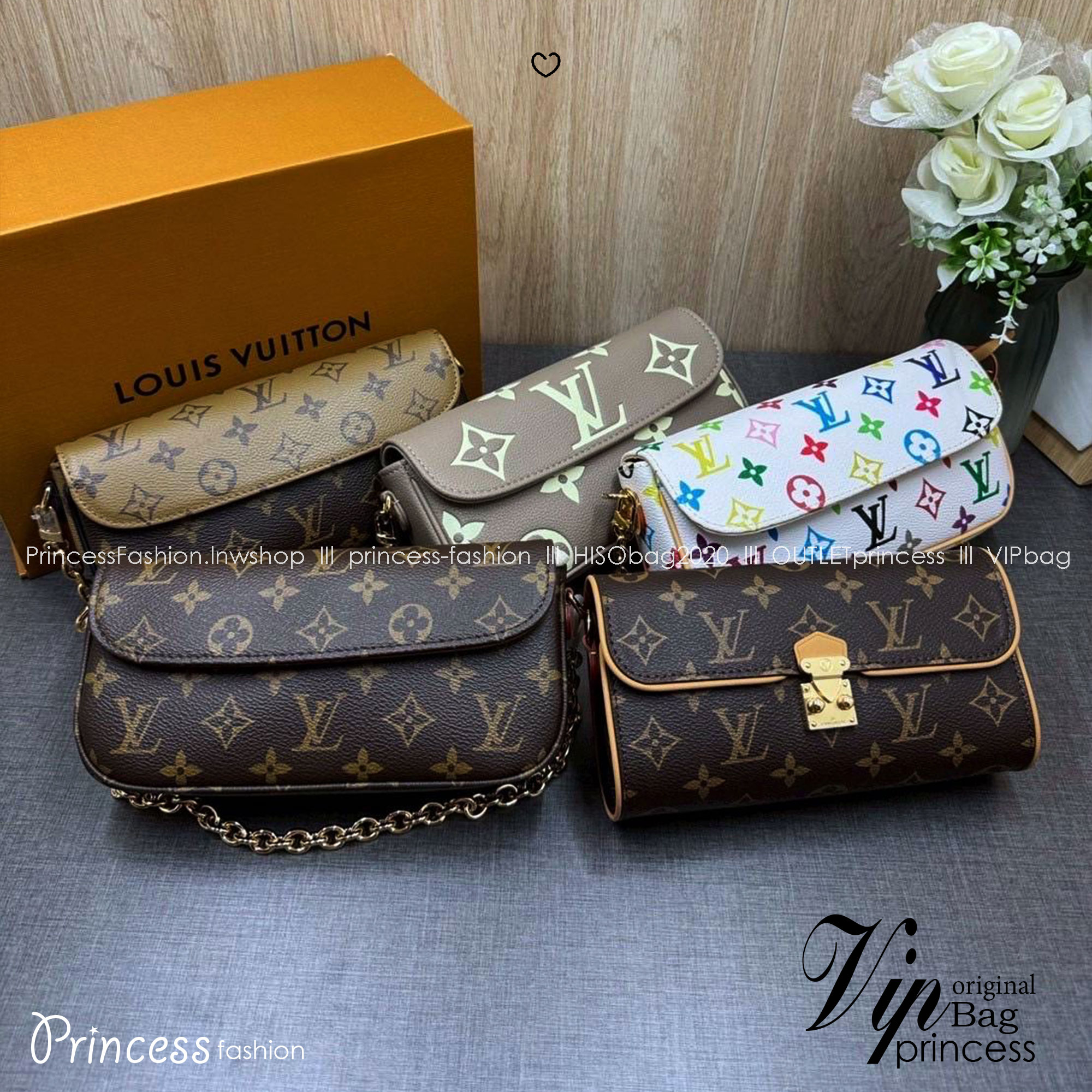 ORI หนังแท้ | LV Pochette Camille bag กระเป๋าสะพายใบเล็กน่ารัก Monogram Canvas ดีไซน์วินเทจ เปิดตัวในแฟชั่นโชว์คอลเลกชันประจำฤดูกาล Spring-Summer 2000