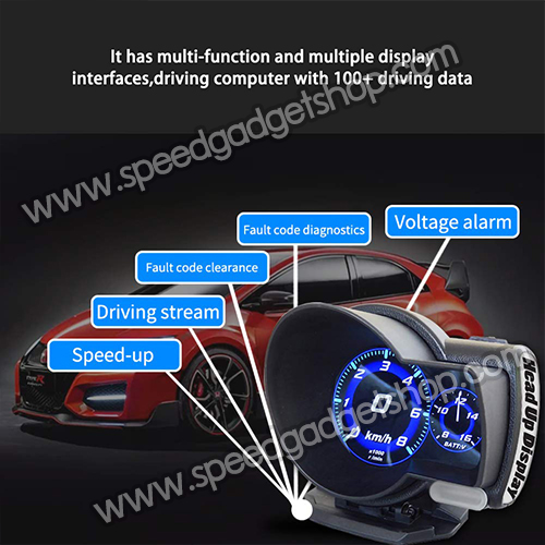 เกจวัด obd OBD2 Smart gauge Display Meter รุ่น F8 วัดความร้อนหม้อน้ำ วัดความเร็ว วัดรอบ วัดแบต นาฬิกาดิจิตอล มีเสียงเตือน ติดตั้งกับ port obd2 ไม่ต้องตัดต่อสายไฟ (อ่านโค้ด ลบโค้ด เครื่องยนต์ได้) ใหม่ล่าสุด ตัวเกจอัพเดตซอฟแวร์ได้