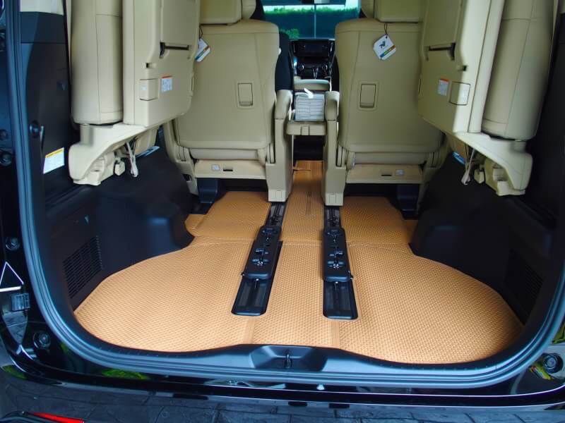 พรมกระดุมเม็ดเล็กรีดขอบTOYOTA ALPHARD 2016-20 สีชามัวร์ เต็มคัน เข้ารูป
