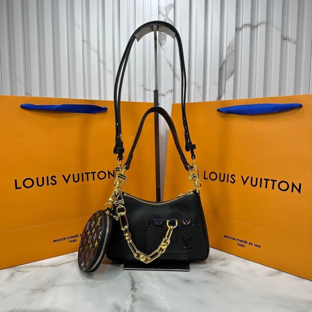 ORI หนังแท้ | LV x TM Marellini bag กระเป๋าสะพายหนัง Epi ตกแต่งดีเทล Monogram Multicolor โดดเด่นด้วยดีไซน์ที่ผสานความสง่างามและความทันสมัย เรียบหรู ถือออกงานได้สบายๆ