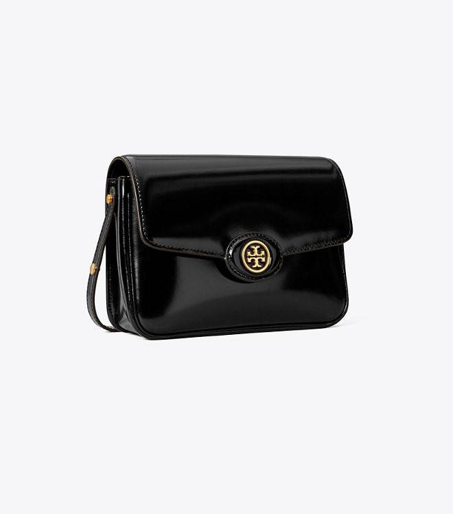 TORY BURCH ROBINSON SPAZZOLATO CONVERTIBLE SHOULDER BAG คอลเลคชั่นใหม่ สวยก่อนใคร ในราคาสุดคุ้ม! กับกระเป๋าสะพายไหล่ ดีไซน์สุดหรู หนังแก้วเงาสวยคม สีผู้ดี รูปทรงใช้งานได้ทุกลุค