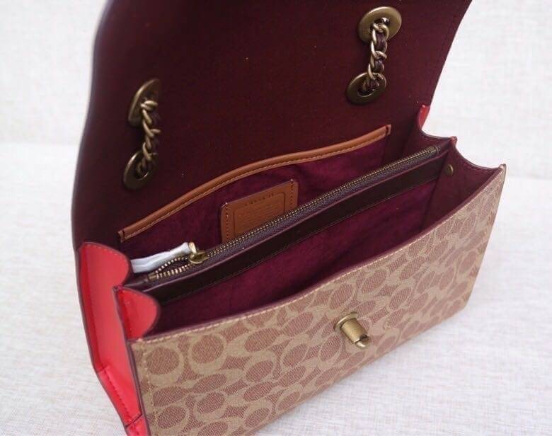 Coach Parker In Signature Canvas With Tea Rose