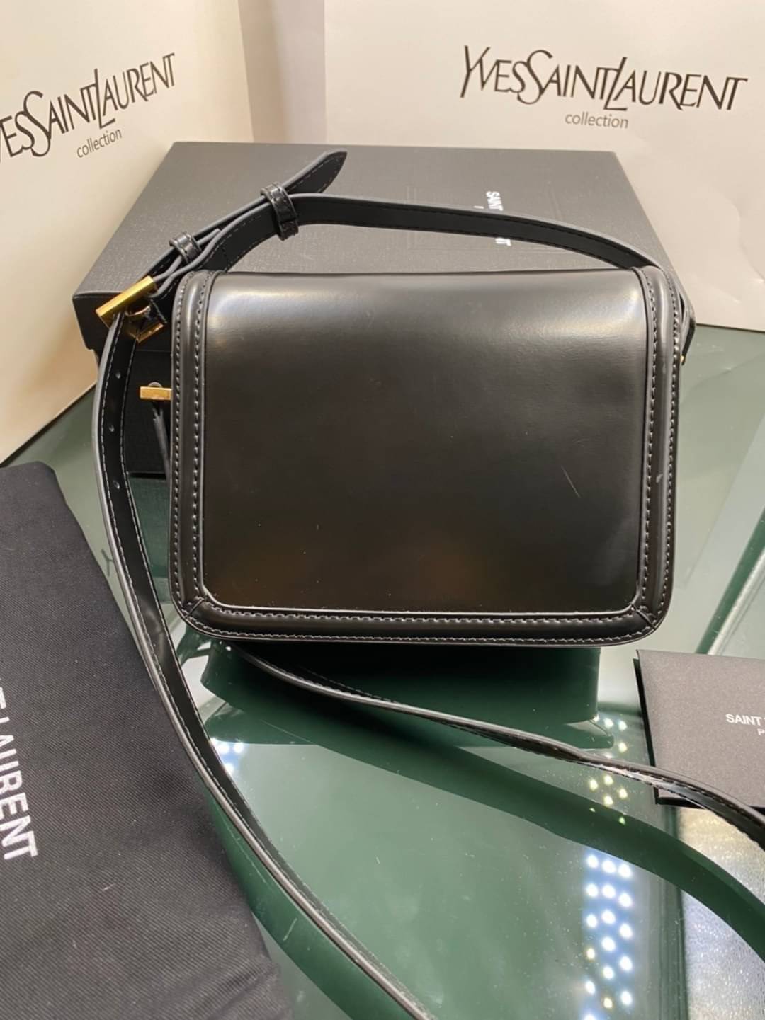 VIP GIFT 】หนังแท้ YSL SAINT LAURENT Saint Laurent small Solferino satchel crossbody bag