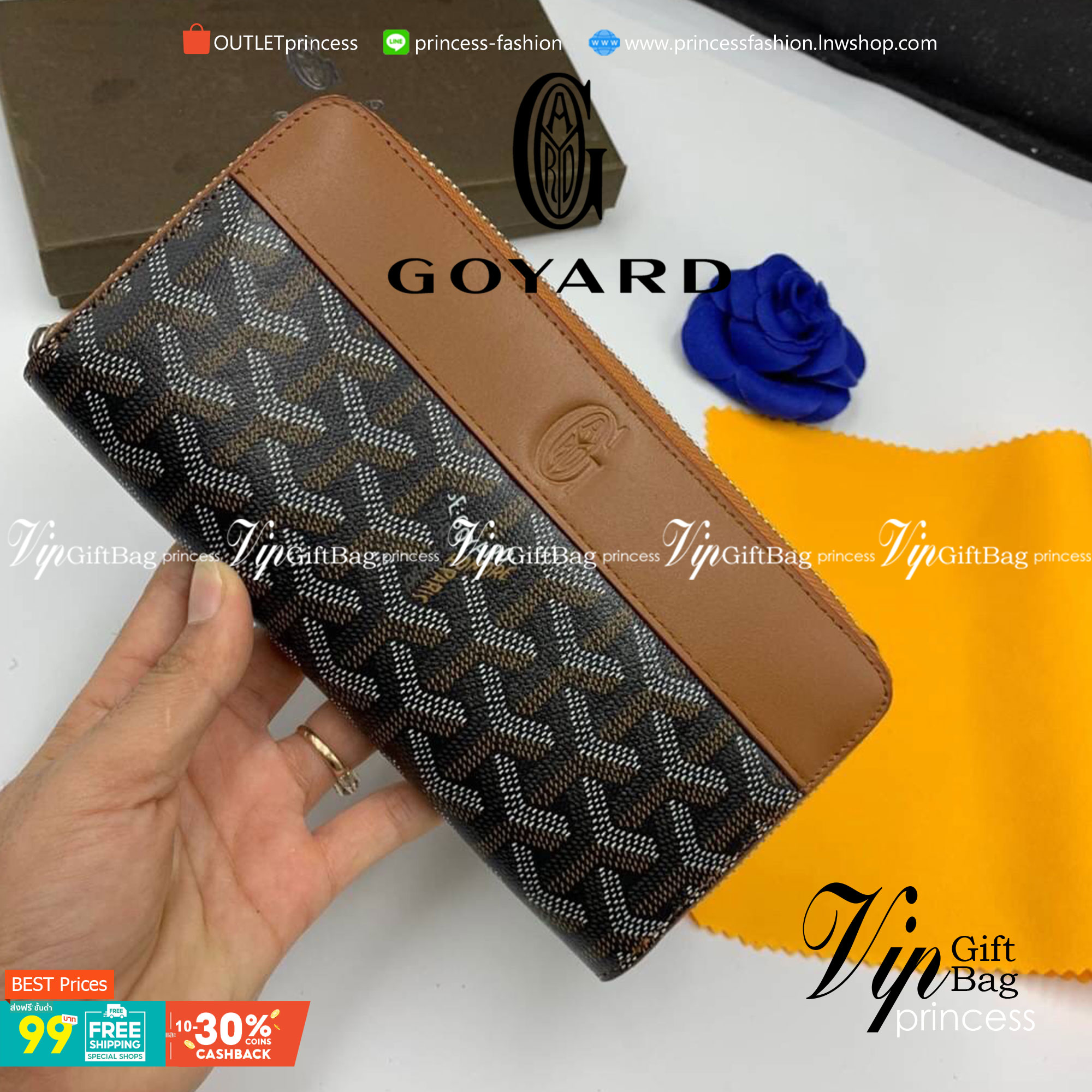 VIP GIFT 】GOYARD round zipper Matignon Long Wallet กระเป๋าสตางค์ซิปรอบใบยาว พร้อมส่ง 6 สี เหมาะกับการใช้งานทุกรูปแบบ นอกจากเพิ่มความมั่นใจแล้ว ยังทำให้ชีวิตของเราง่ายขึ้นอีกด้วย โดยการเปิดปิดแบบซิปรอบ สามารถใส่ธนบัตร เหรียญ บัตรต่างๆได้หลายใบเลยทีเดียว ขน