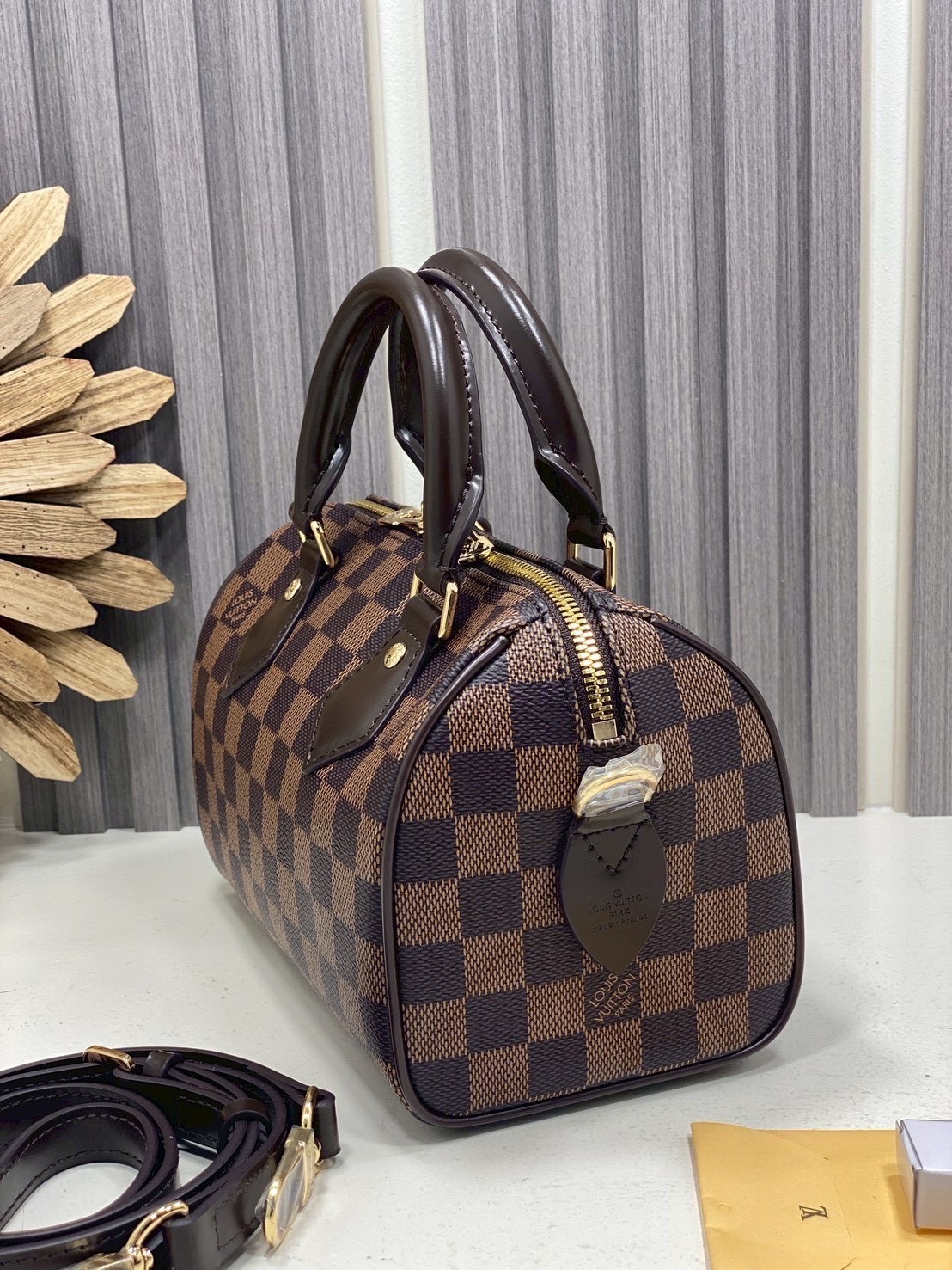 ORI หนังแท้ | LV Speedy Bandoulière 20 Monogram / Damier Ebene canvas กระเป๋าทรงหมอนสปีดี้ รุ่นท็อปฮิตในตำนาน สวยงามตลอดกาล