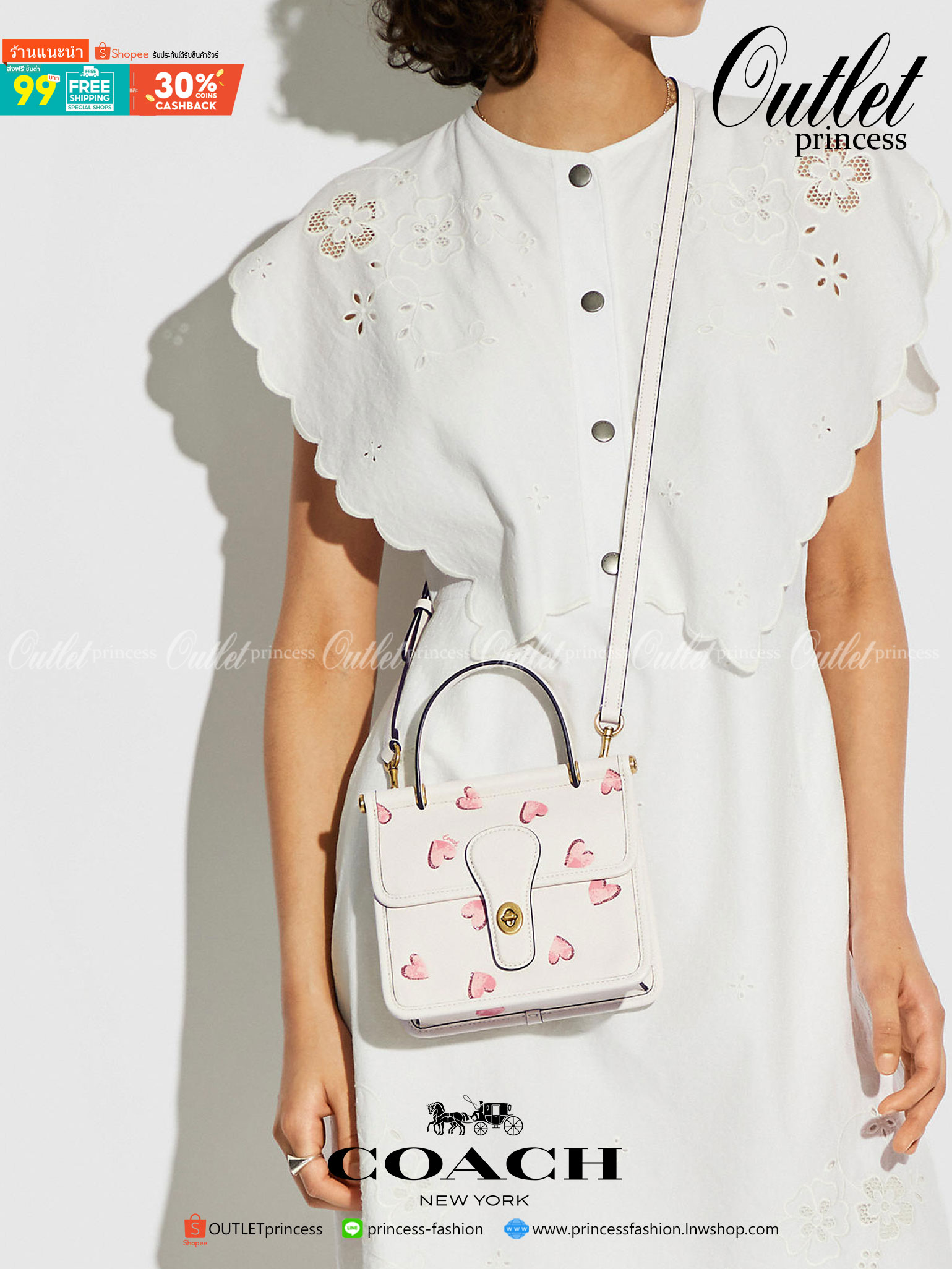 COACH LIMITED EDITION WILLIS TOP HANDLE 18 WITH HEART PRINT ((c3919)) พร้อมส่งที่ไทย ได้ไปหลงรักแน่นอนค่ะ! กระเป๋าหิ้วหรือสะพายข้าง หนังแท้นิ่มสวยงาม ❤️จุดเด่นคือตัวกระเป๋าปริ้นลายหัวใจทั้งใบ ดูหวานน่ารักมากๆค่ะ เปิดปิดกระเป๋าแบบหมุนล็อค ภายในมีช่อ