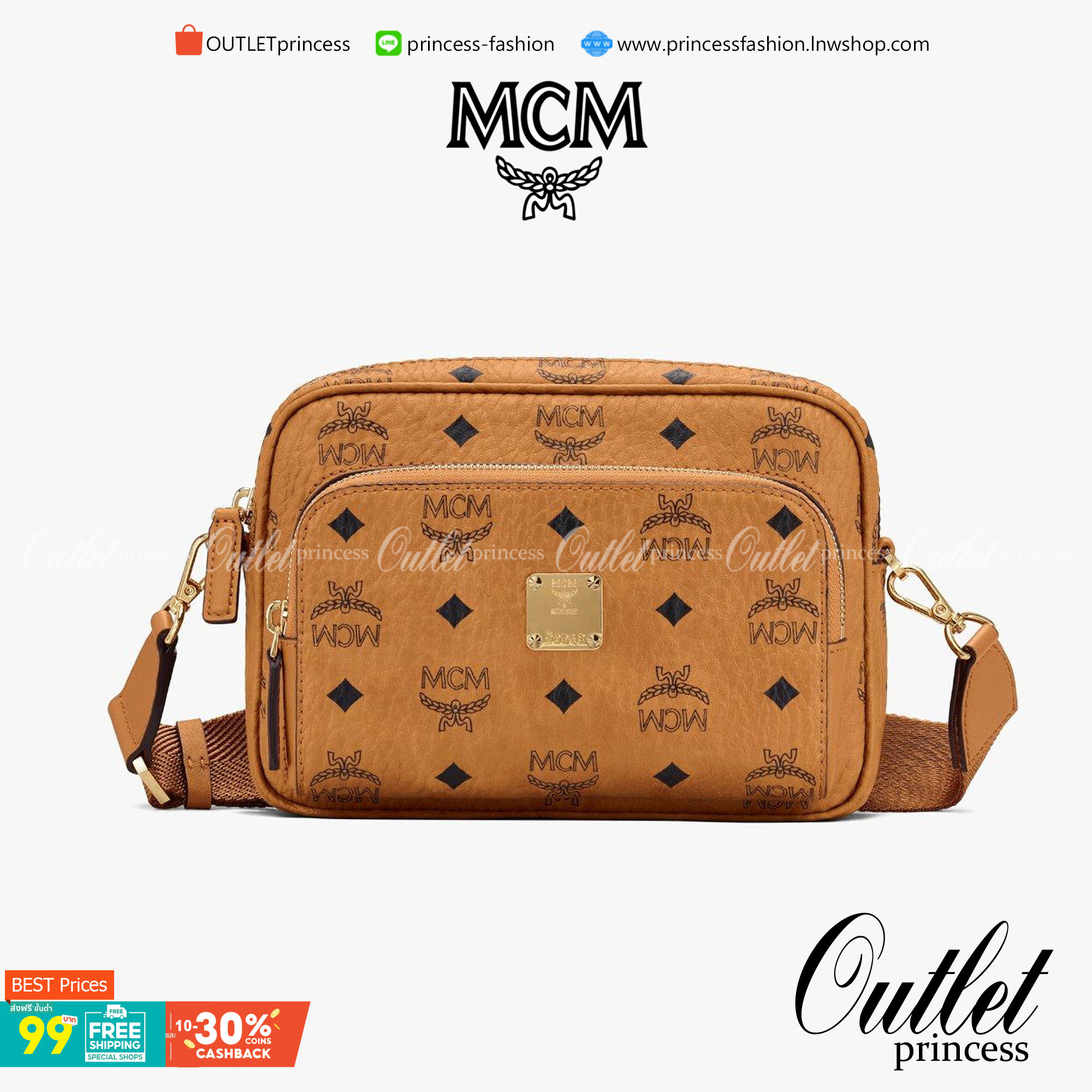 M.C.M KLASSIK CROSSBODY BAG สาวกเอ็มซีเอ็มต้องมีน้า!! หนุ่มๆเค้าสะพายกัน!! กระเป๋าสะพายข้างทรงครอสบอดี้ ที่ดาราใช้กันเพียบ!! รุ่นนี้หนุ่มๆสะพายหรือสาวๆก็สะพายได้น้า ขนาดกำลังดี วัสดุหนังแคนวาสคุณภาพดี มีช่องหลัก 2 ช่อง เปิด-ปิดด้วยซิป ด้านหลังมีช่องย่อยอี