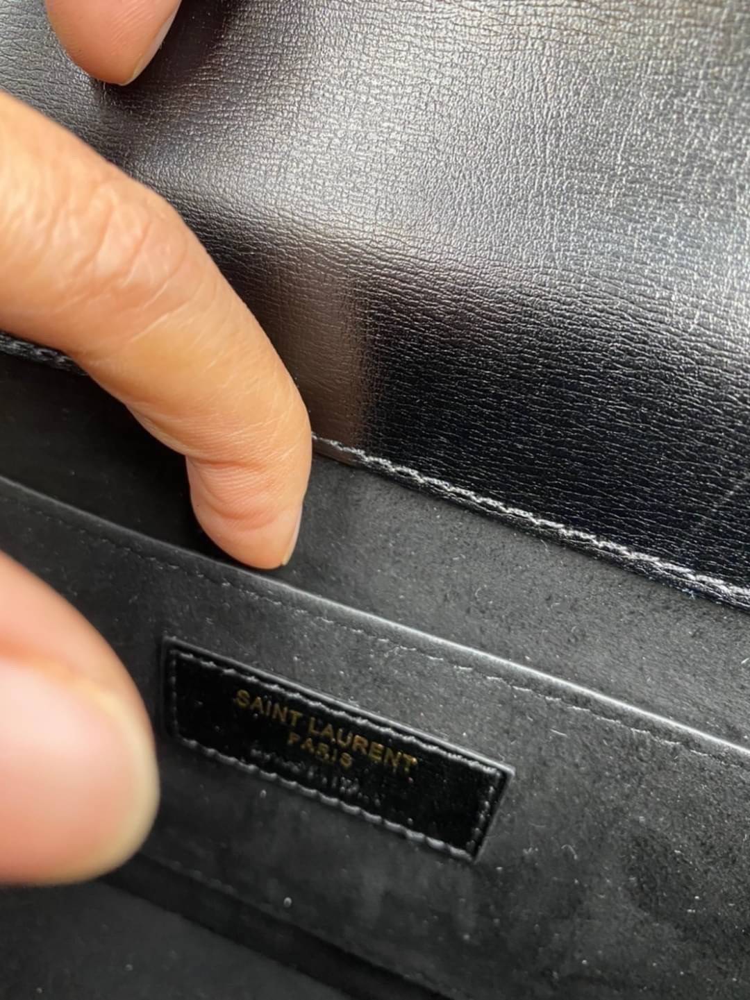 หนังแท้ YSL SAINT LAURENT SUNSET MEDIUM IN SMOOTH LEATHER SHOULDER BAG - BLACK