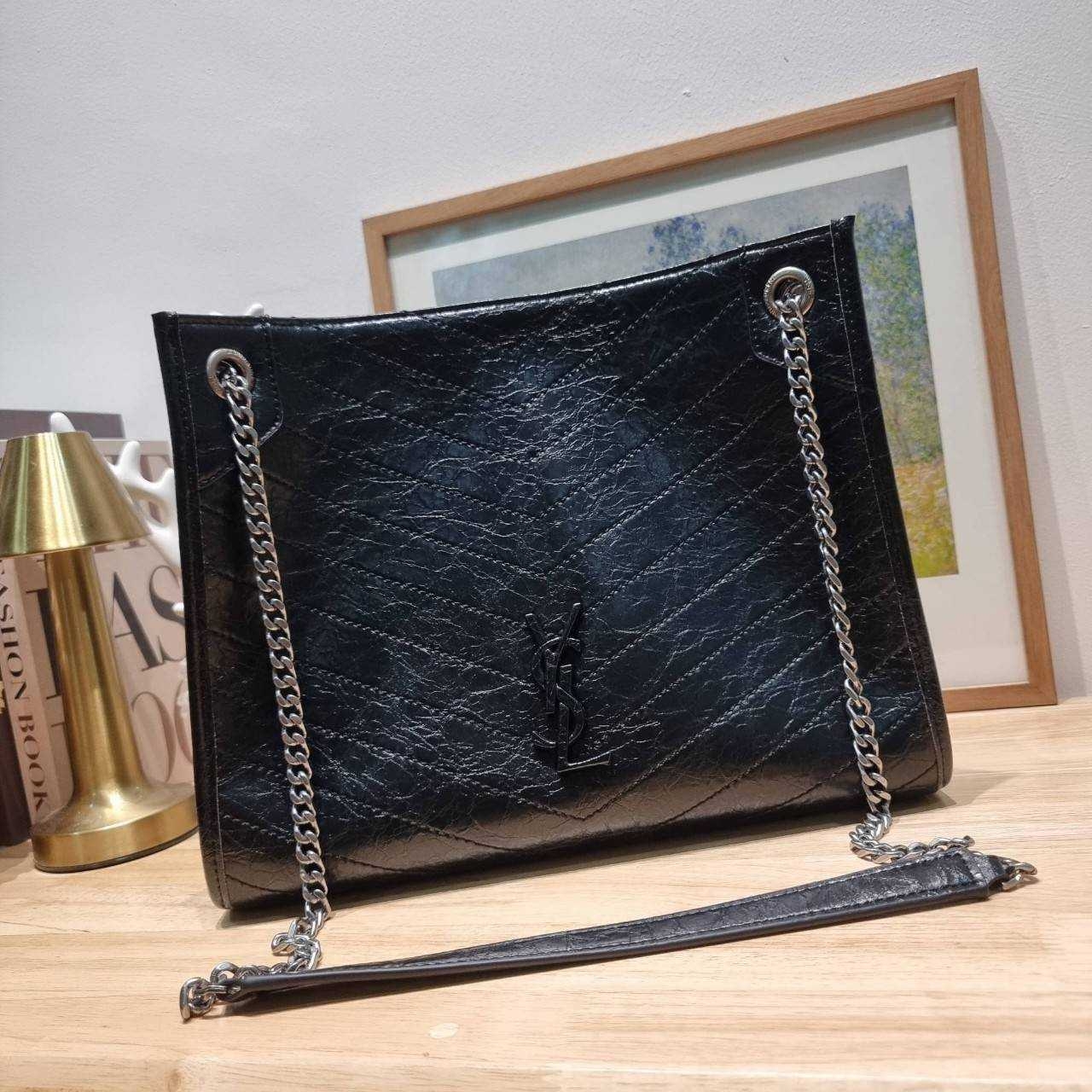 Ysl niki tote bag กระเป๋าสะพายไหล่ทรงโท้ทใบใหญ่ เกรดออริ 1:1 ใช้งานต่างประเทศได้