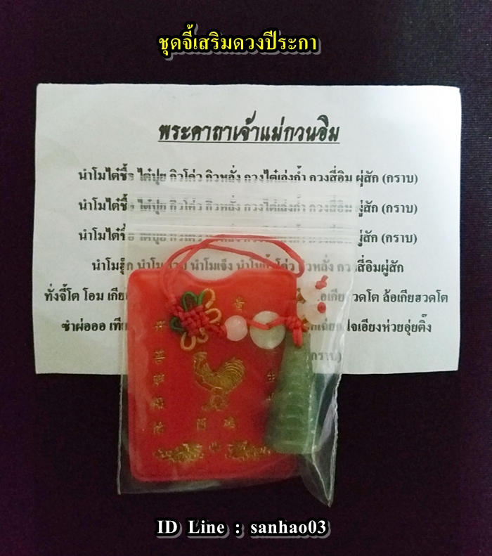 ชุดจี้เจดีย์หินหยกและแผ่นปั๊มทองเจ้าแม่กวนอิมปีระกา(ไก่)พร้อมใบคาถา เสริมดวงปีระกา ปี2562ค่ะ