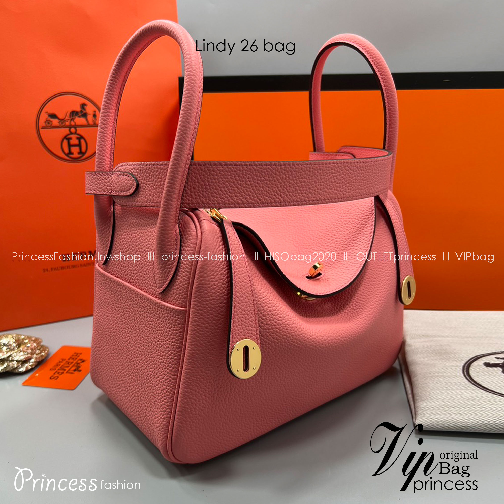 พร้อมส่ง 15 สี HERMES Lindy 26 bag กระเป๋าทรงโท้ทหนังสวยอย่างดี เอกลักษณ์ของความเรียบหรูไฮคลาสอย่างสมบูรณ์แบบ เกรดออริ สลับแท้ งานสวยตามรูป ใช้งานต่างประเทศได้