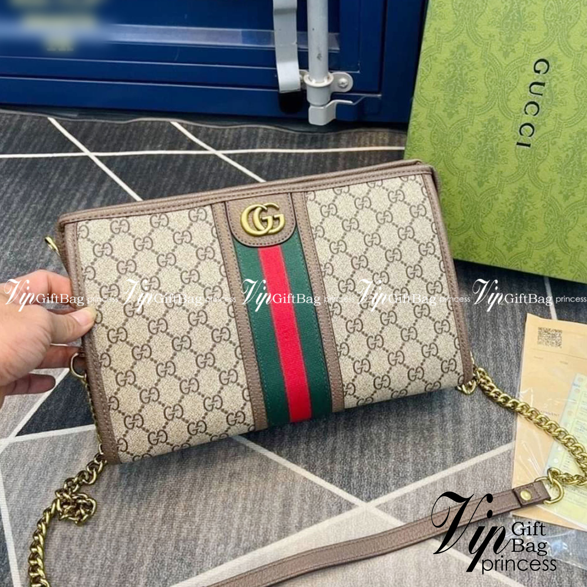 Gucci Ophidia GG small shoulder bag พร้อมส่งที่ไทย ภาพถ่ายจากงานขายจริง ใช้งานต่างประเทศได้