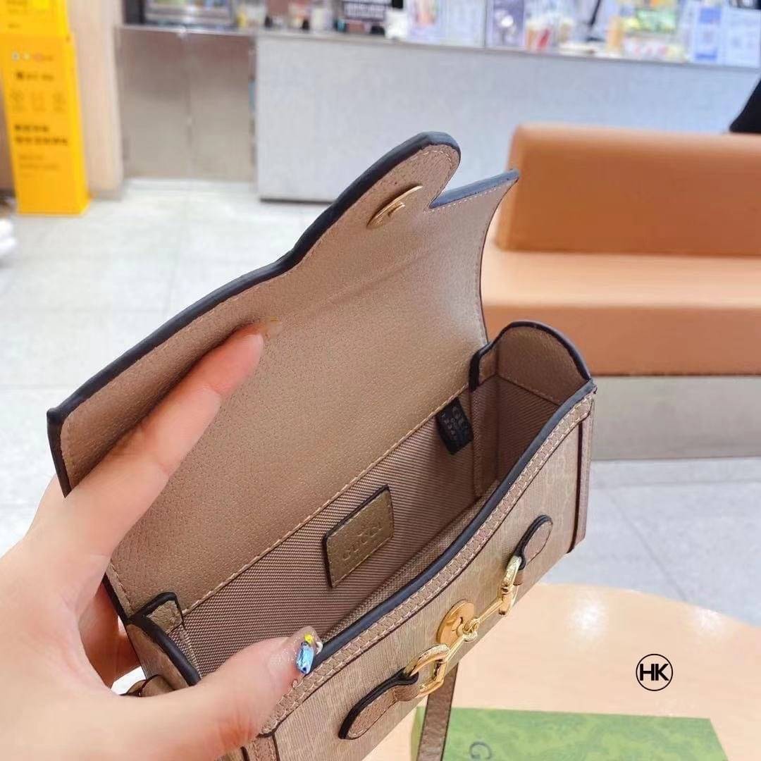 Gucci Horsebit 1955 Mini Bag / Gucci Mini Crossbody Bag / Gucci Phone Bag กระเป๋าสะพายข้าง/สะพายไหล่ สวยเก๋ น่ารัก คุณภาพดี สวยตรงปก ราคาสุดคุ้ม