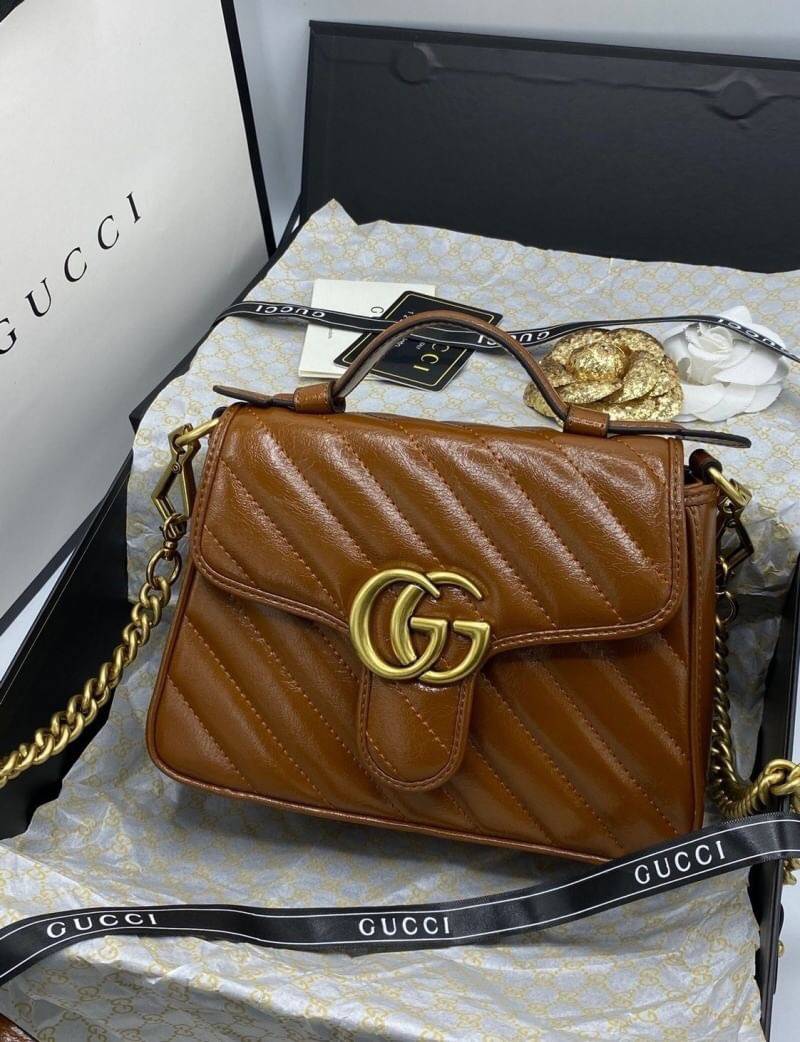 VIP GIFT 】หนังแท้ GUCCI GG Marmont Mini Shoulder Bag