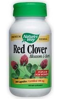 ส่งฟรีลงทะเบียนมีพร้อมส่งค่ะ Natures Way Red Clover Blossom & Herb 400 mg 100 Capsules