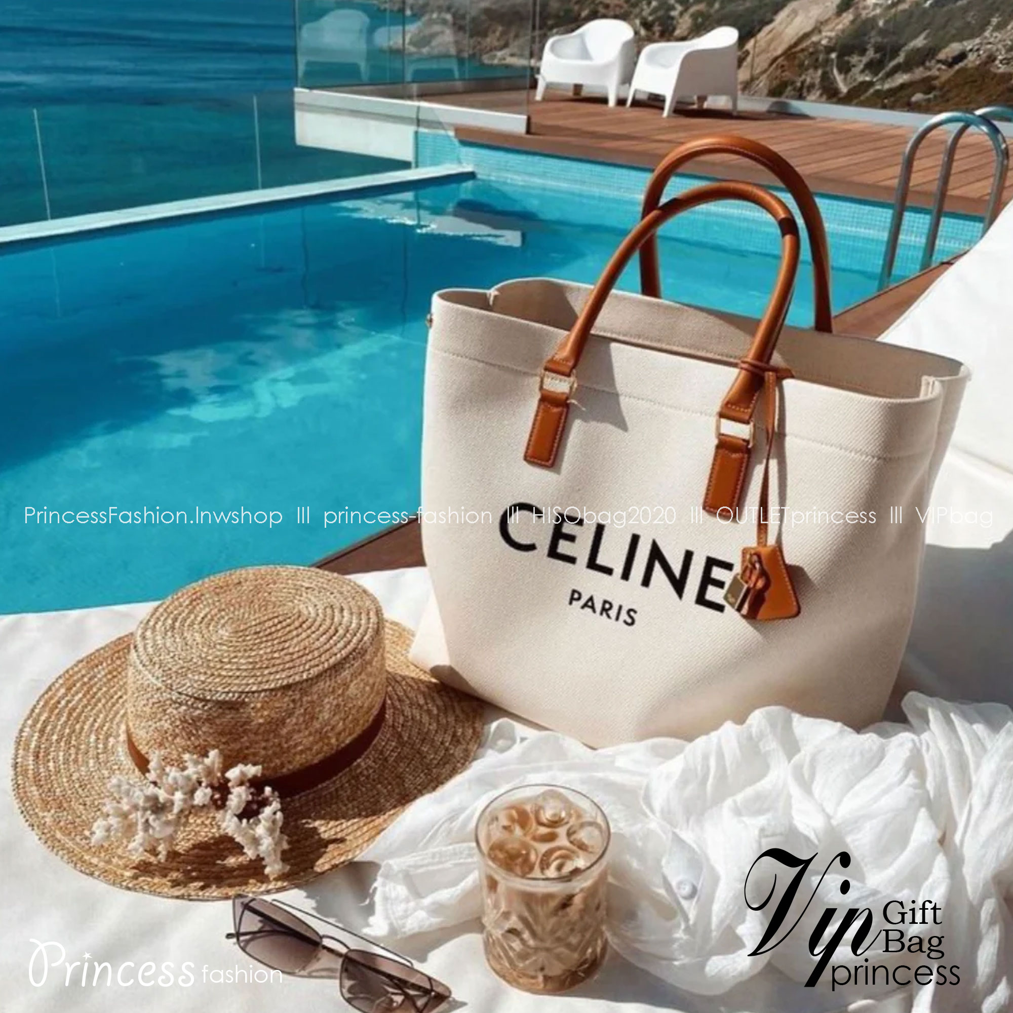 รุ่นขายดีในตำนาน! Celine Horizontal Cabas Canvas / CELINE TOTE BAG กำลังมาแรงในยุคปัจจุบันเลยทีเดียวเพราะด้วยขนาดและดีไซน์ของกระเป๋าแบบถุงกระดาษทรงสี่เหลี่ยมผืนผ้า